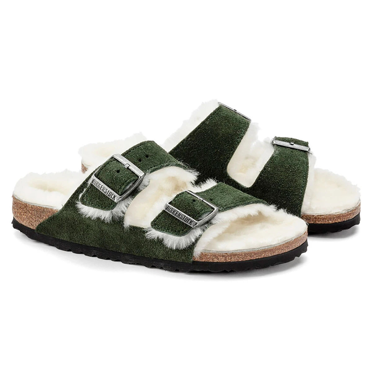 Birkenstock Arizona Shearling Suede Sandals - Image 2