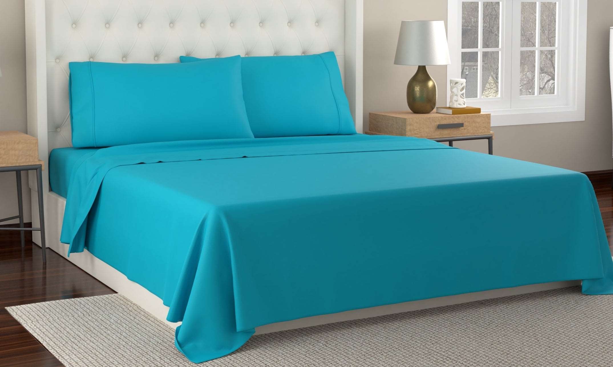 Kathy Ireland 300 Thread Count 100% Cotton Percale Sheet Set by Bed Bath Fashions - Image 4