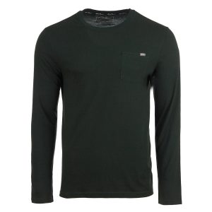 Eddie Bauer Men's Long Sleeve Jersey Crew with Chest Pocket