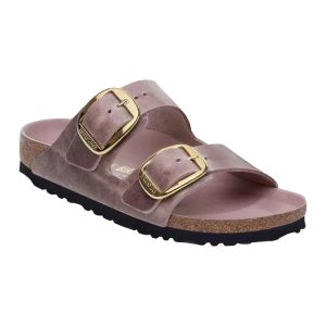 Birkenstock Arizona Big Buckle Waxy Leather Lavender Blush Sandals