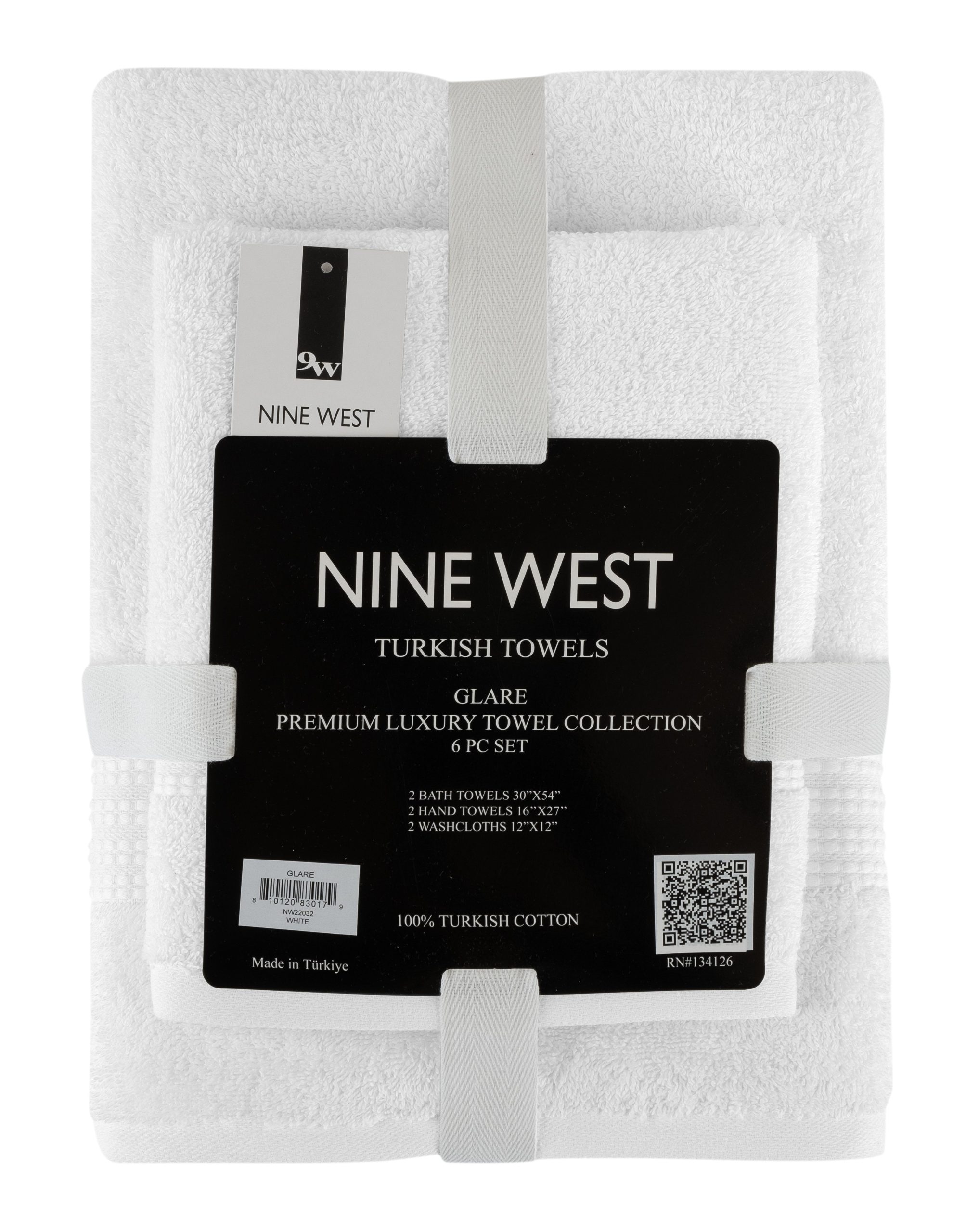 Classic Turkish Towels NINE WEST - GLARE PREMIUM LUXURY 6 PC BALE PACK TOWEL SET- 100% Turkish Cotton - Image 2