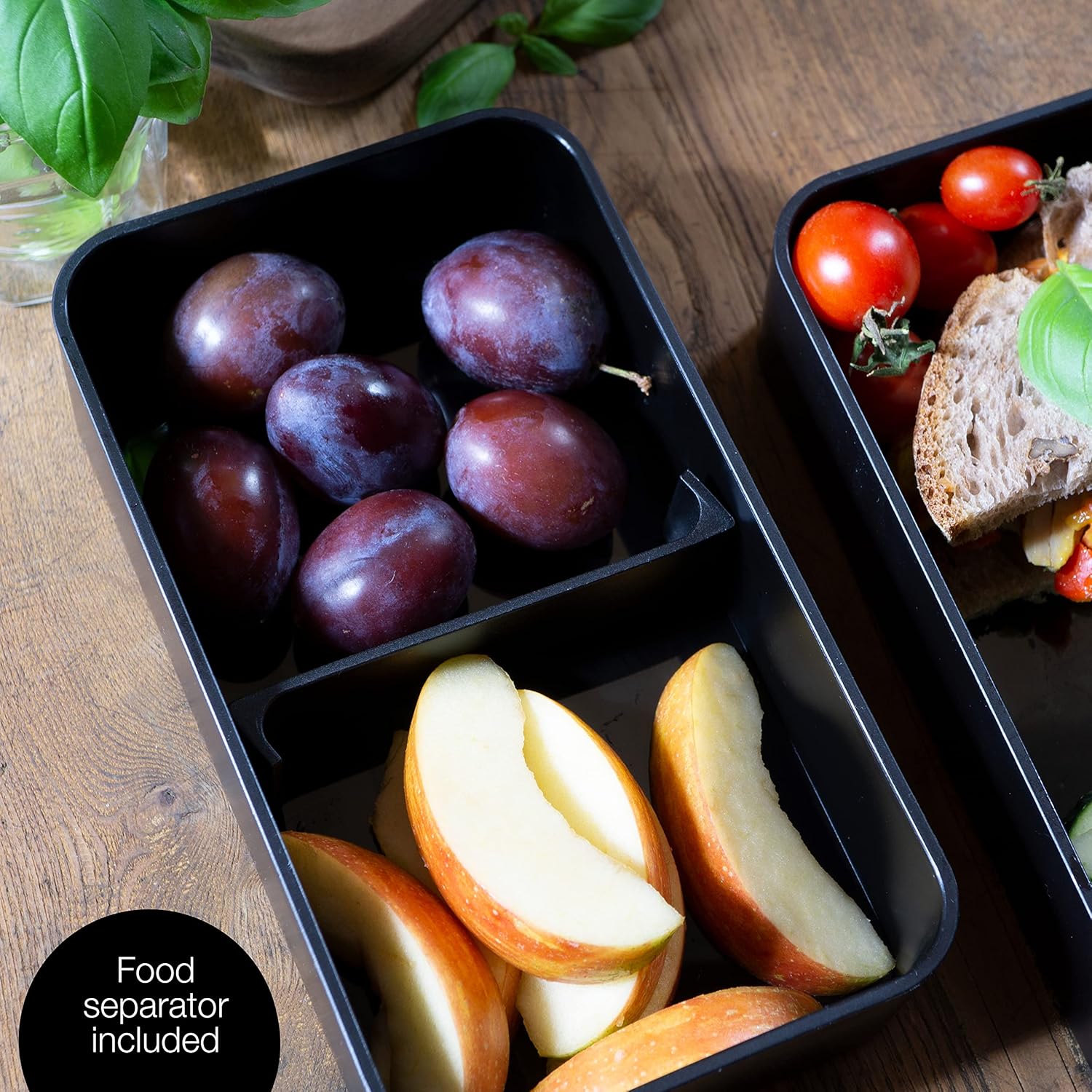 Moritz & Moritz Premium Bento Box for Adults Black ?C 2-Tier 46 oz Lunch Container Box with Bamboo Lid - Image 7