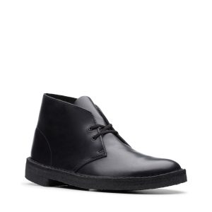 Clarks Men's Desert Boot - Polished Black