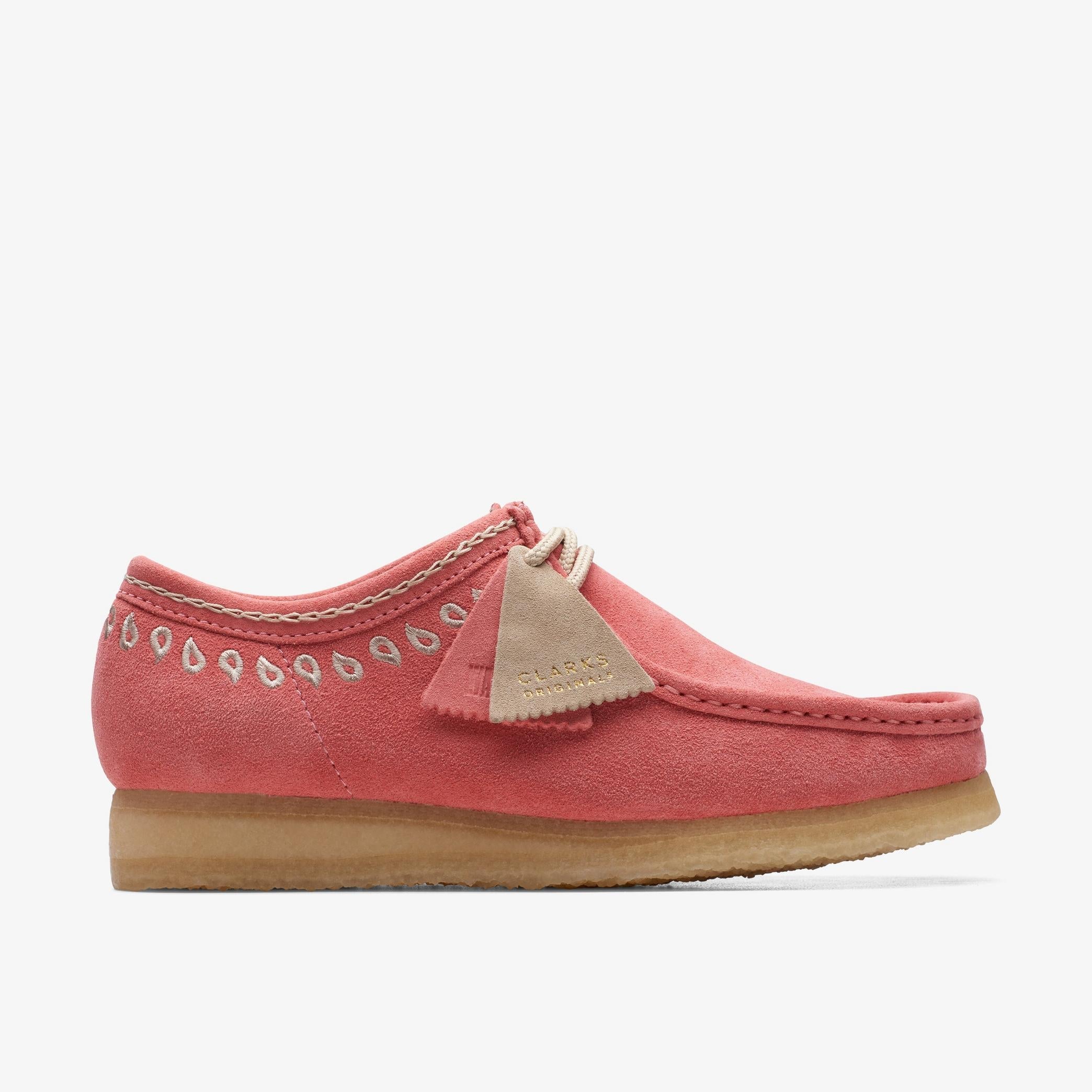 Clarks Men's Wallabee - Pink Embroidery - Image 2