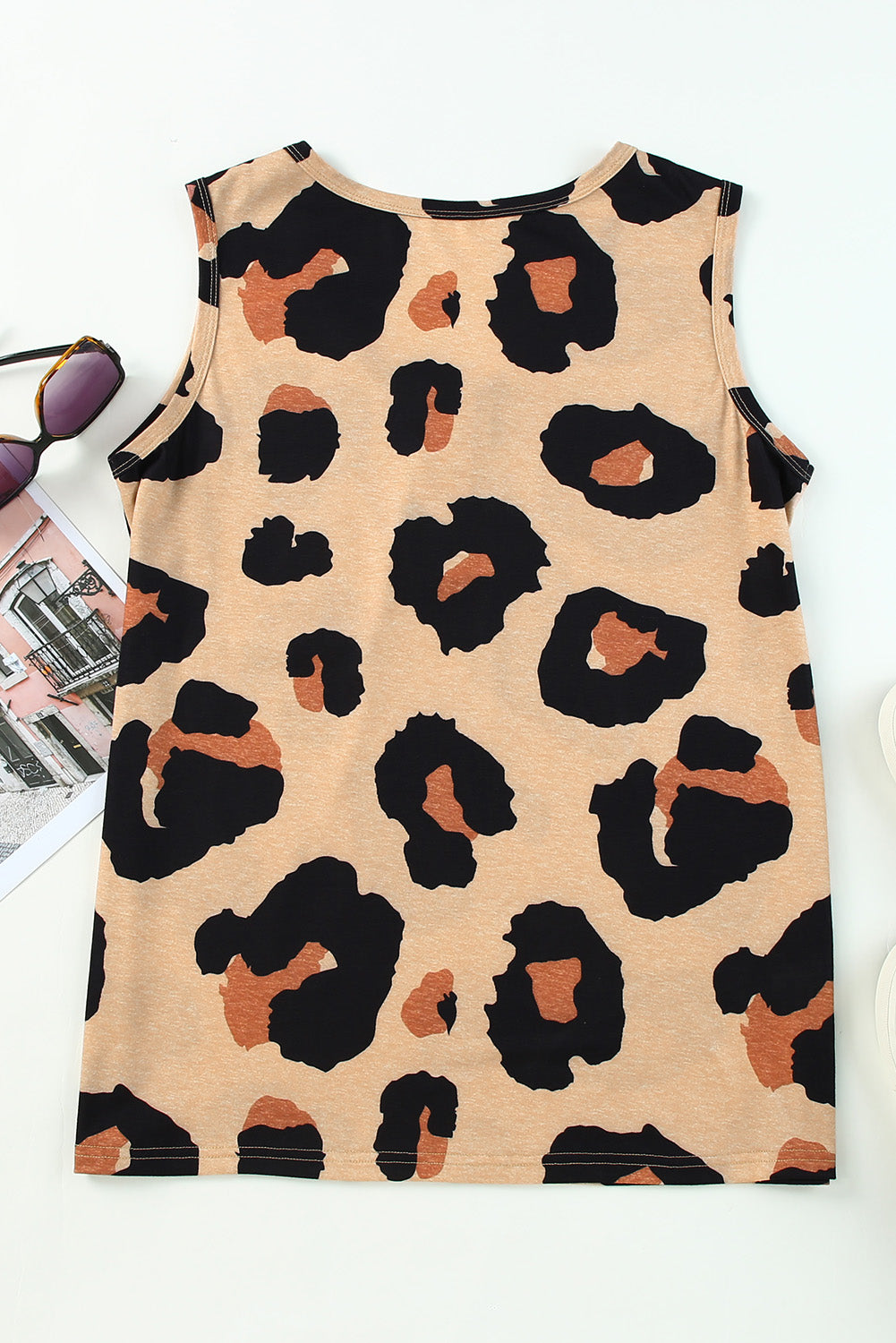 Carly Leopard Button Tank Top by Threaded Pear - Image 7