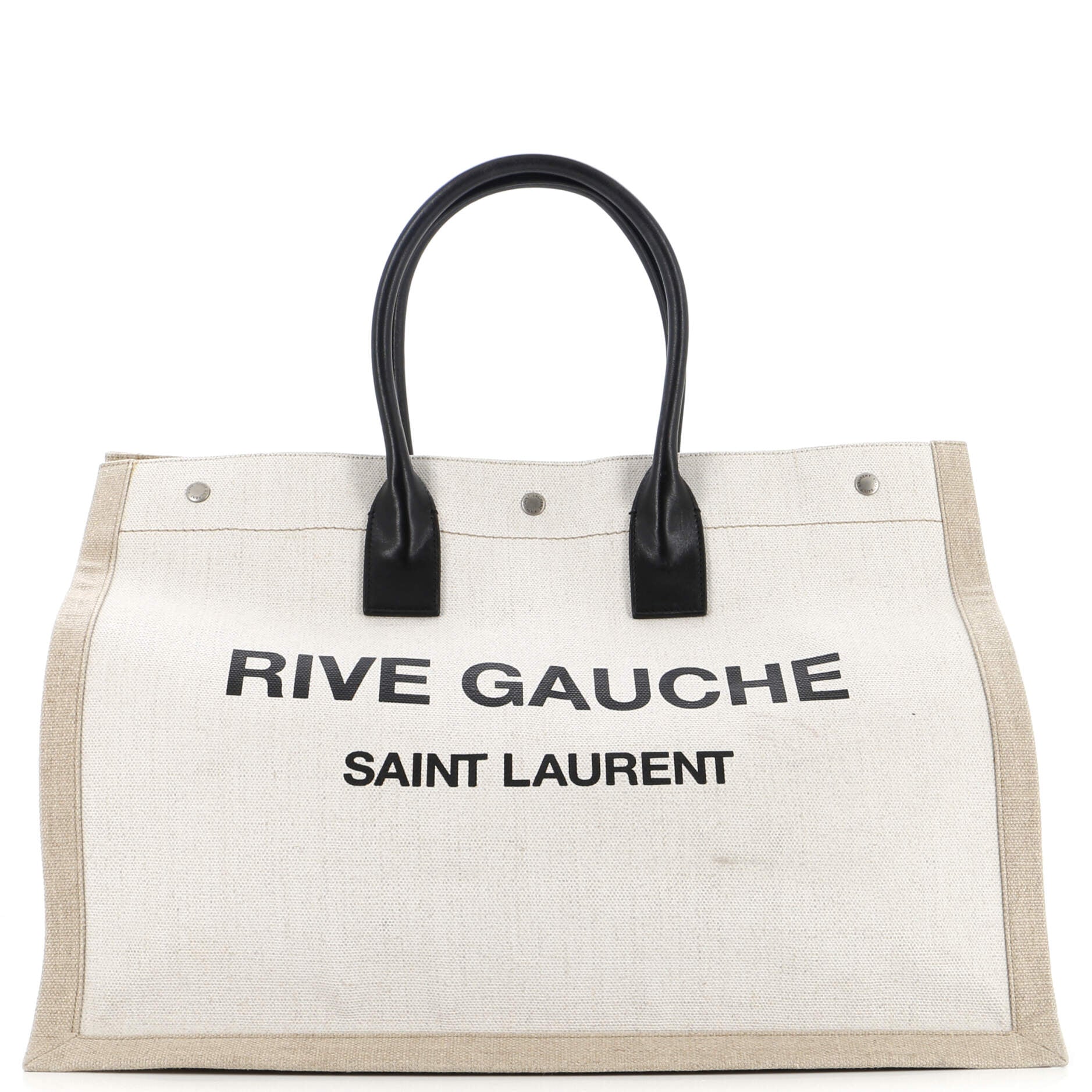 Pre-Loved Saint Laurent Rive Gauche Shopper Tote Canvas Large