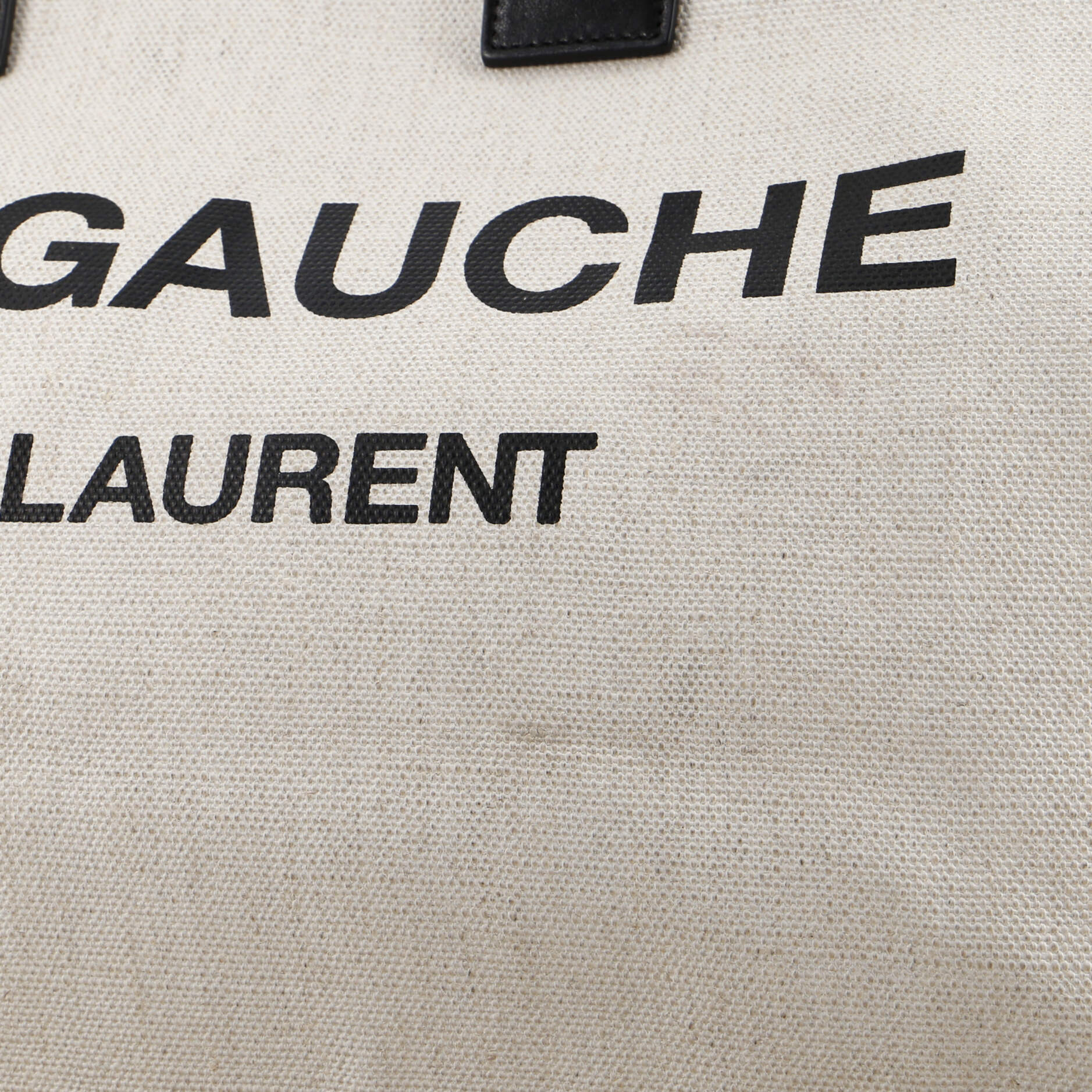 Pre-Loved Saint Laurent Rive Gauche Shopper Tote Canvas Large - Image 6
