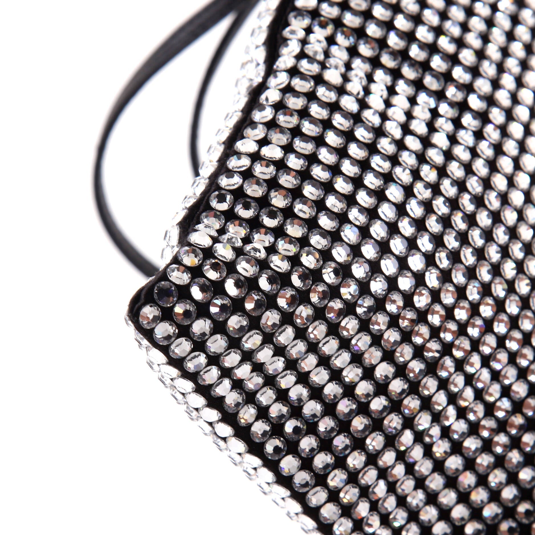 Pre-Loved Prada Convertible Open Tote Crystal Embellished Satin Mini - Image 6