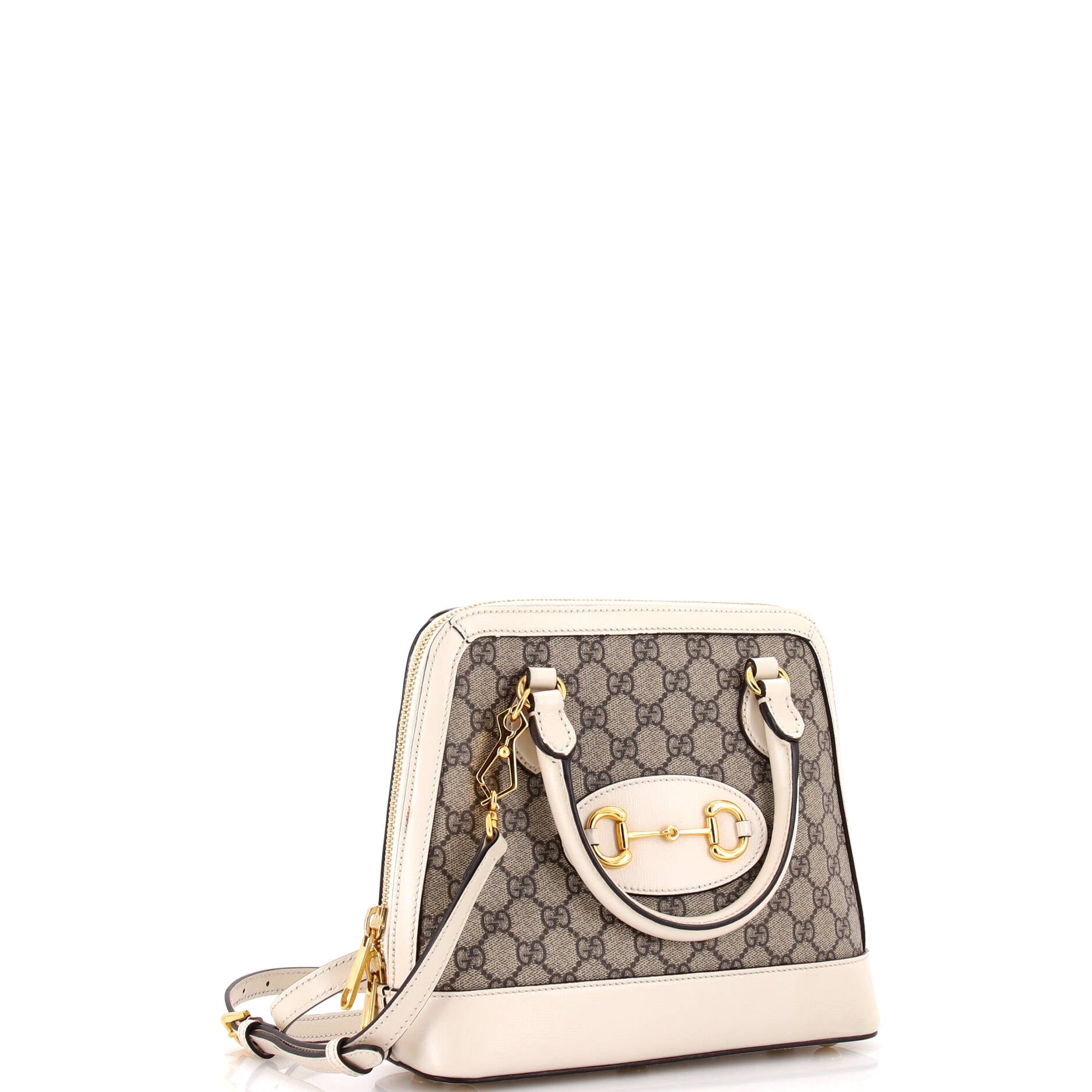 Pre-Loved Gucci Horsebit 1955 Top Handle Bag GG Coated Canvas Small - Image 2
