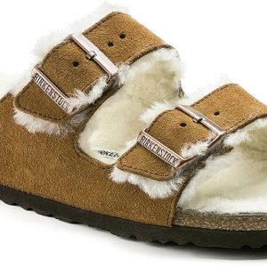 Birkenstock Arizona Shearling Suede Leather Mink