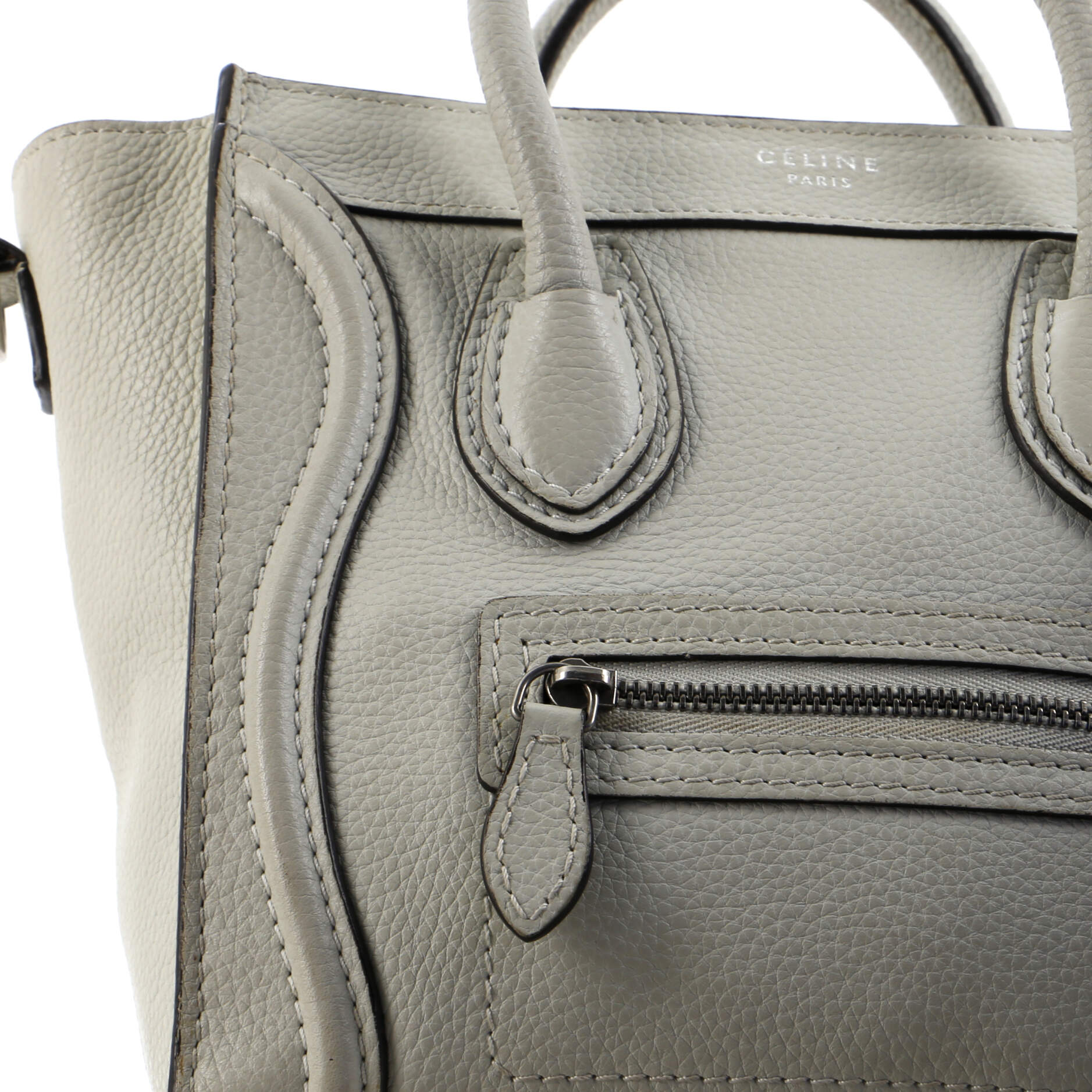 Pre-Loved Celine Luggage Bag Grainy Leather Nano - Image 8