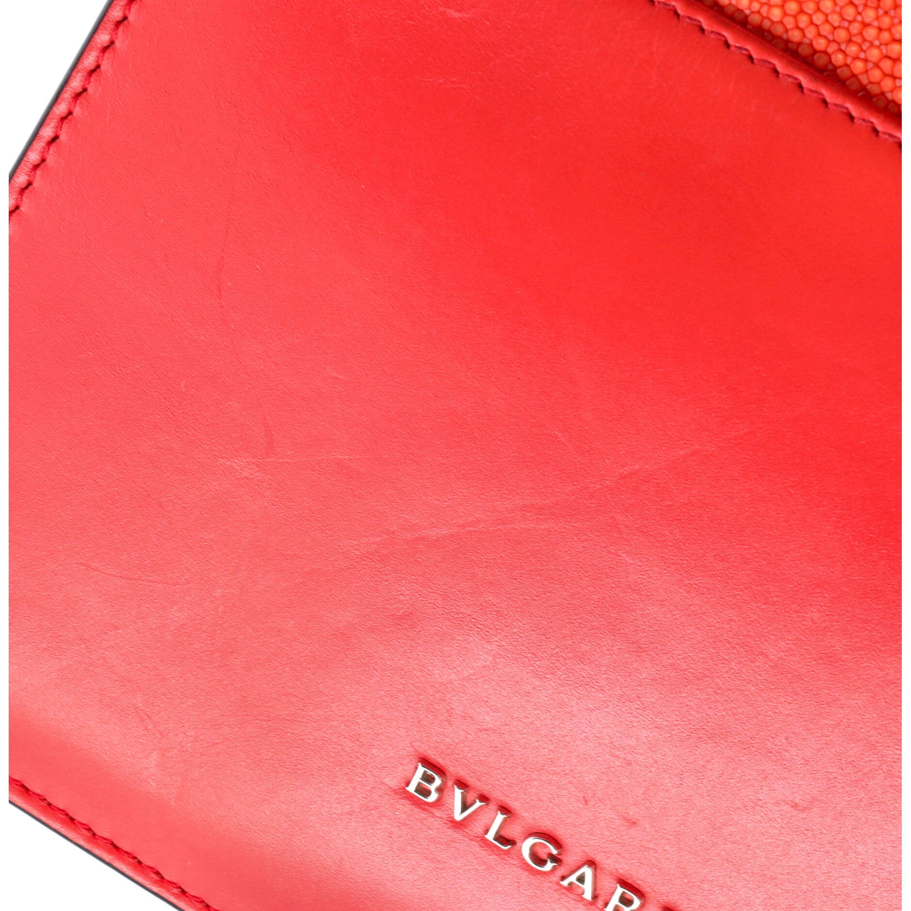 Pre-Loved Bvlgari Serpenti Forever Square Shoulder Bag Leather and Stingray Small - Image 7