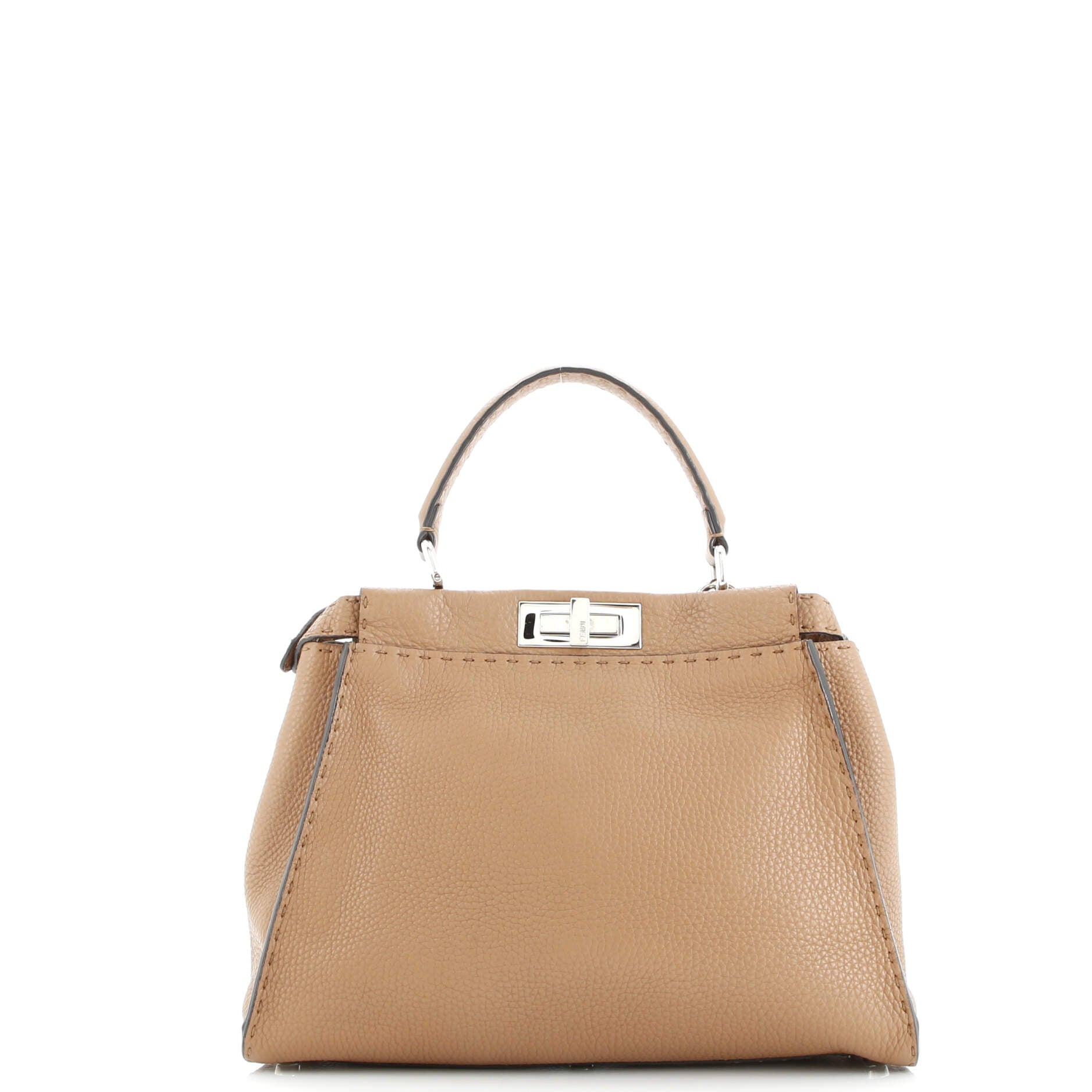 Pre-Loved Fendi Selleria Peekaboo Bag Rigid Leather Regular - Image 3