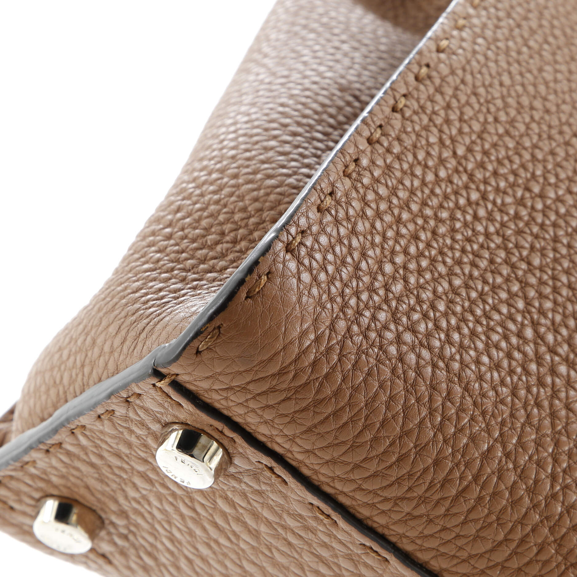 Pre-Loved Fendi Selleria Peekaboo Bag Rigid Leather Regular - Image 7