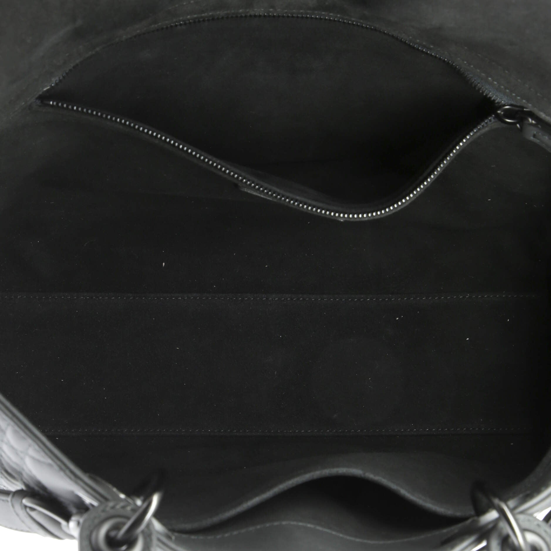 Pre-Loved Christian Dior Ultra Matte Lady Dior Bag Cannage Quilt Calfskin Large - Image 10