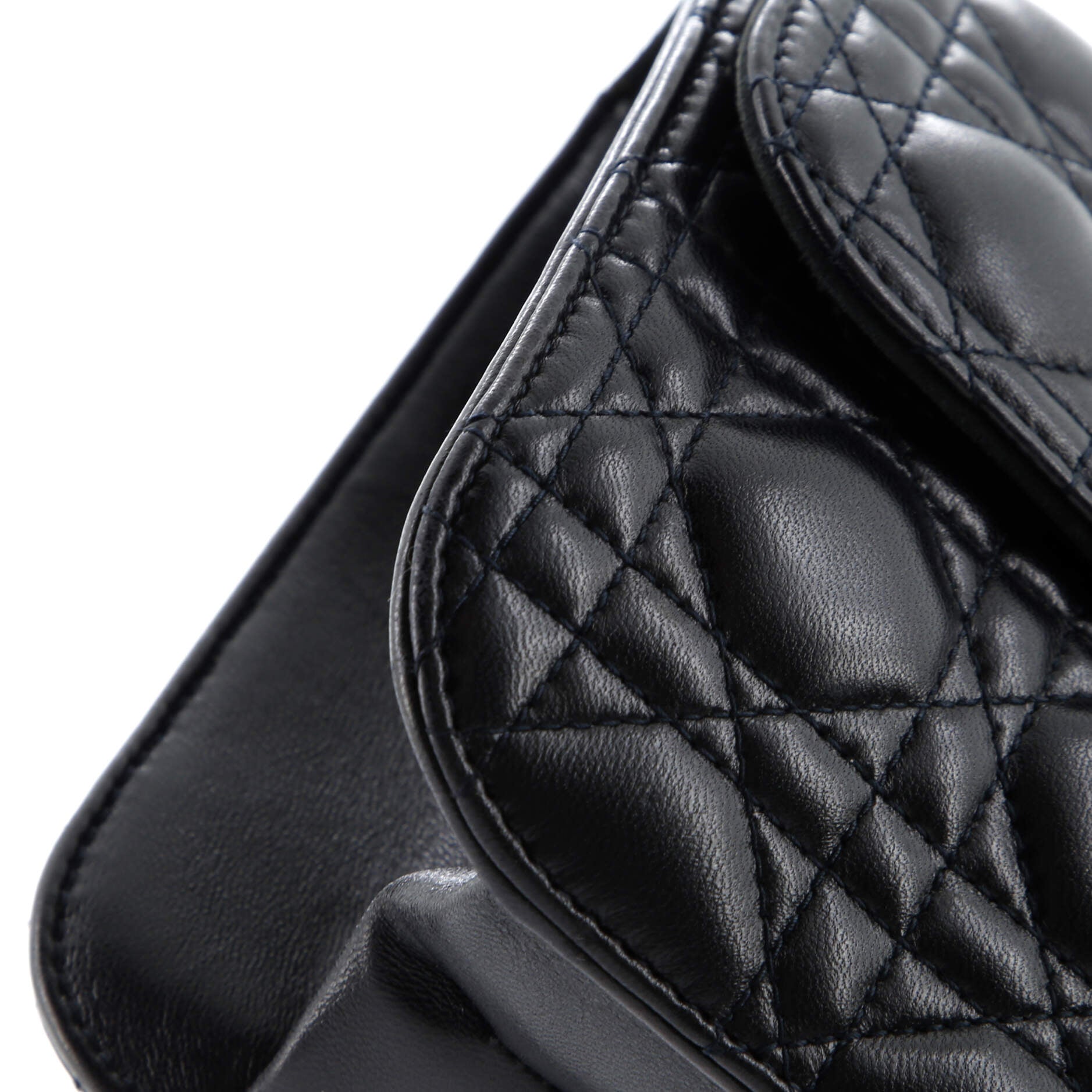 Pre-Loved Christian Dior Dioraddict Flap Bag with Strap Cannage Quilt Lambskin Medium - Image 13