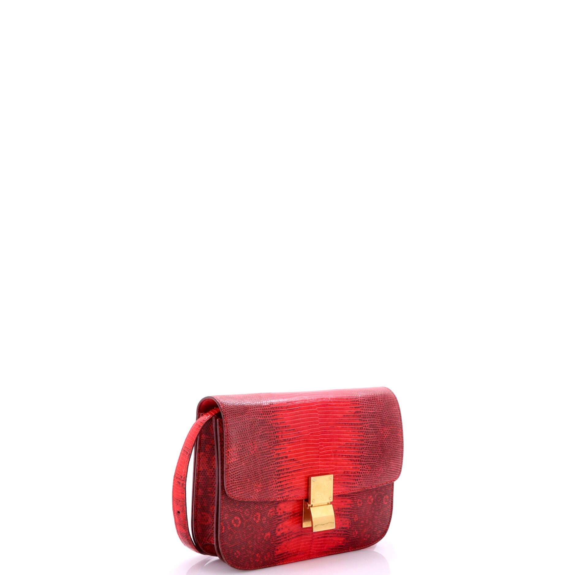 Pre-Loved Celine Classic Box Bag Lizard Medium - Image 2