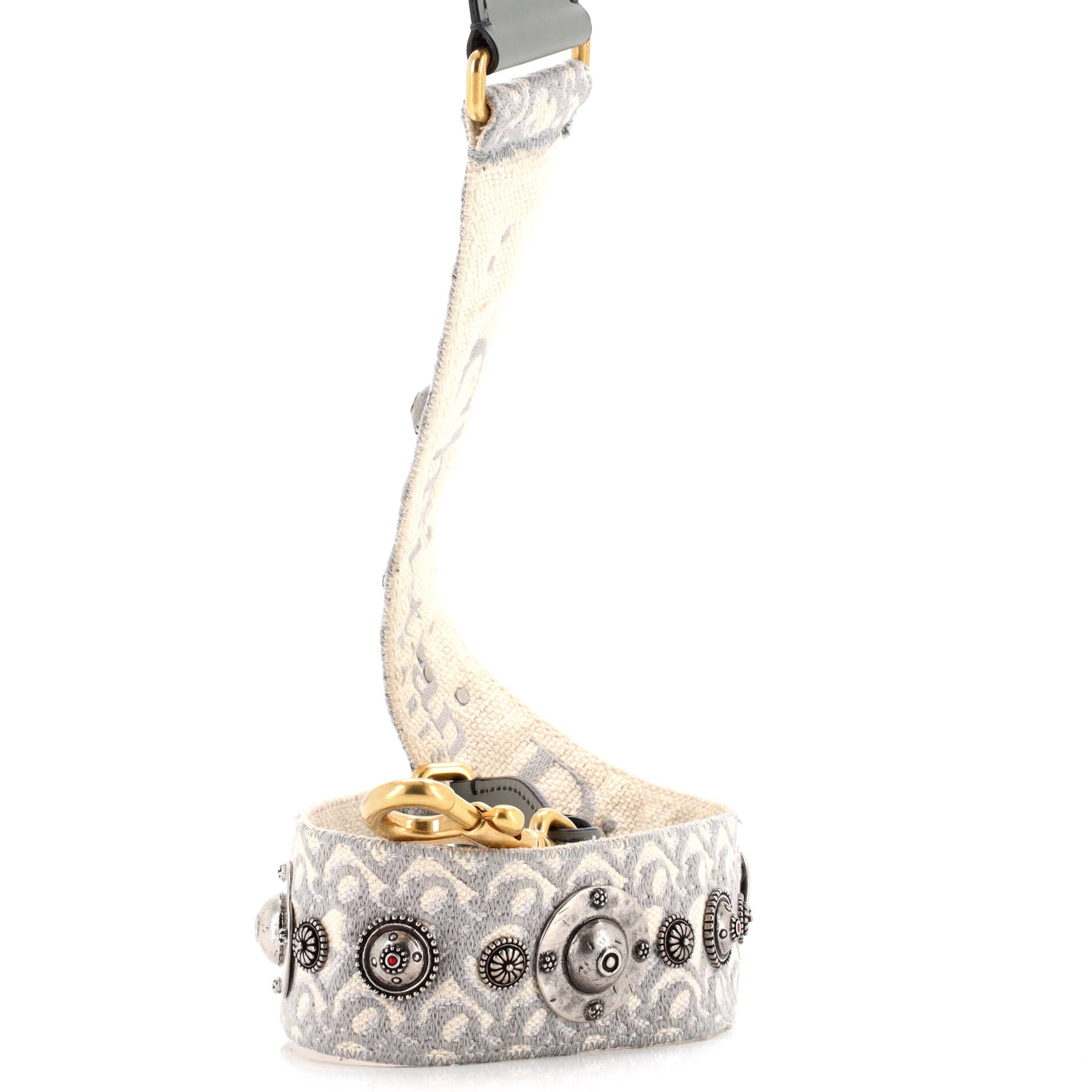 Pre-Loved Christian Dior Shoulder Strap Embellished Oblique Canvas - Image 2