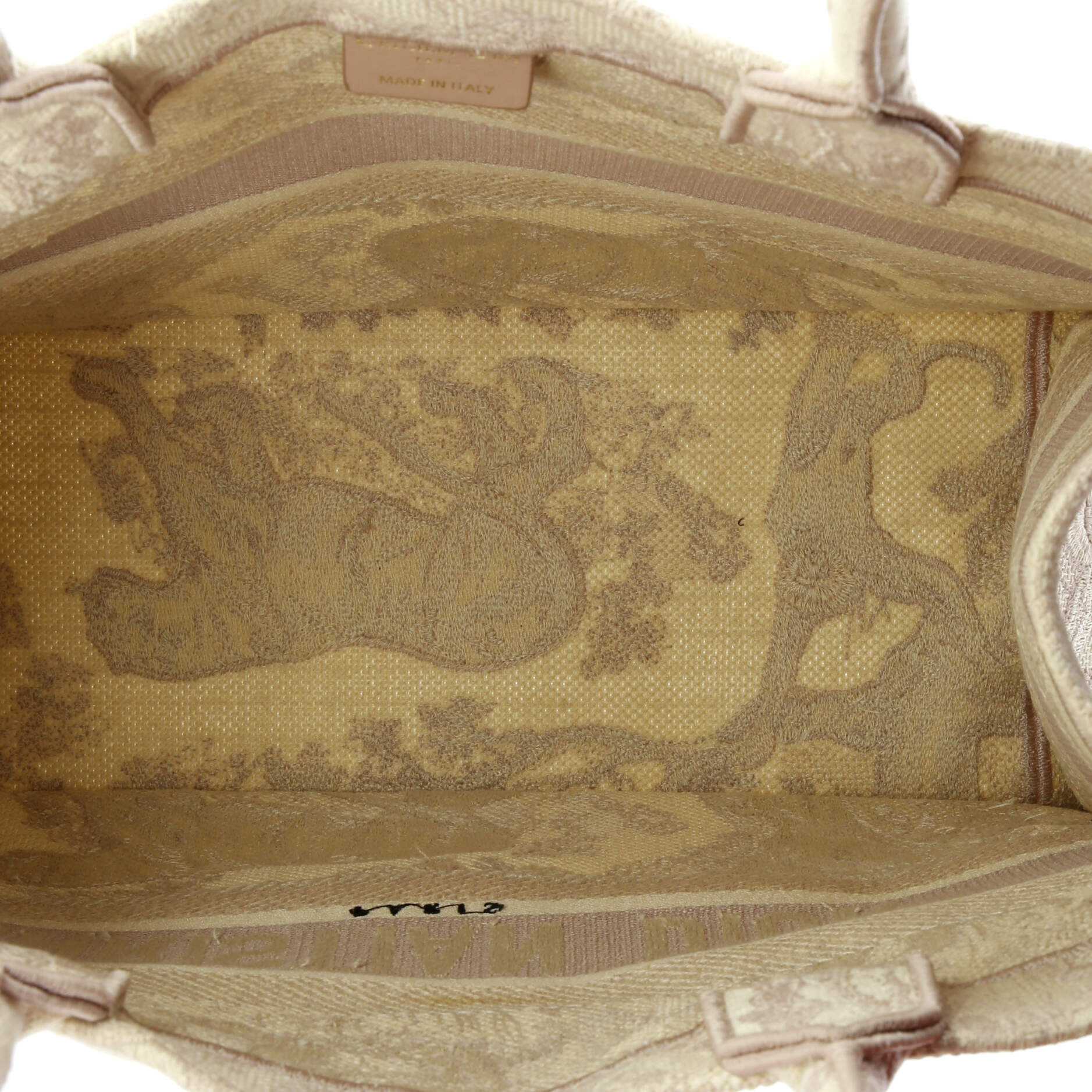 Pre-Loved Christian Dior Book Tote Embroidered Canvas Medium - Image 5