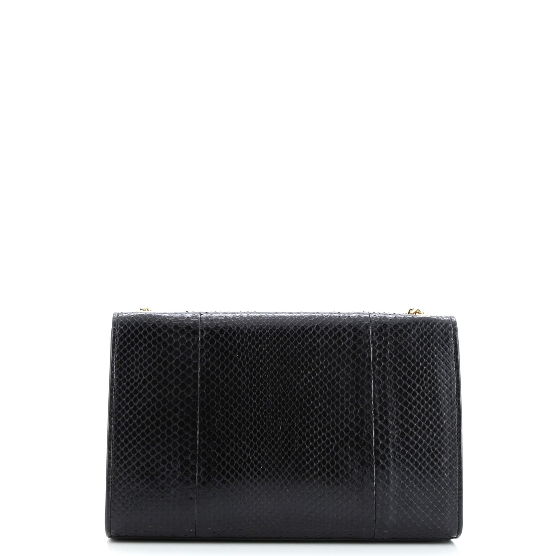 Pre-Loved Saint Laurent Classic Monogram Tassel Crossbody Bag Python Medium - Image 3