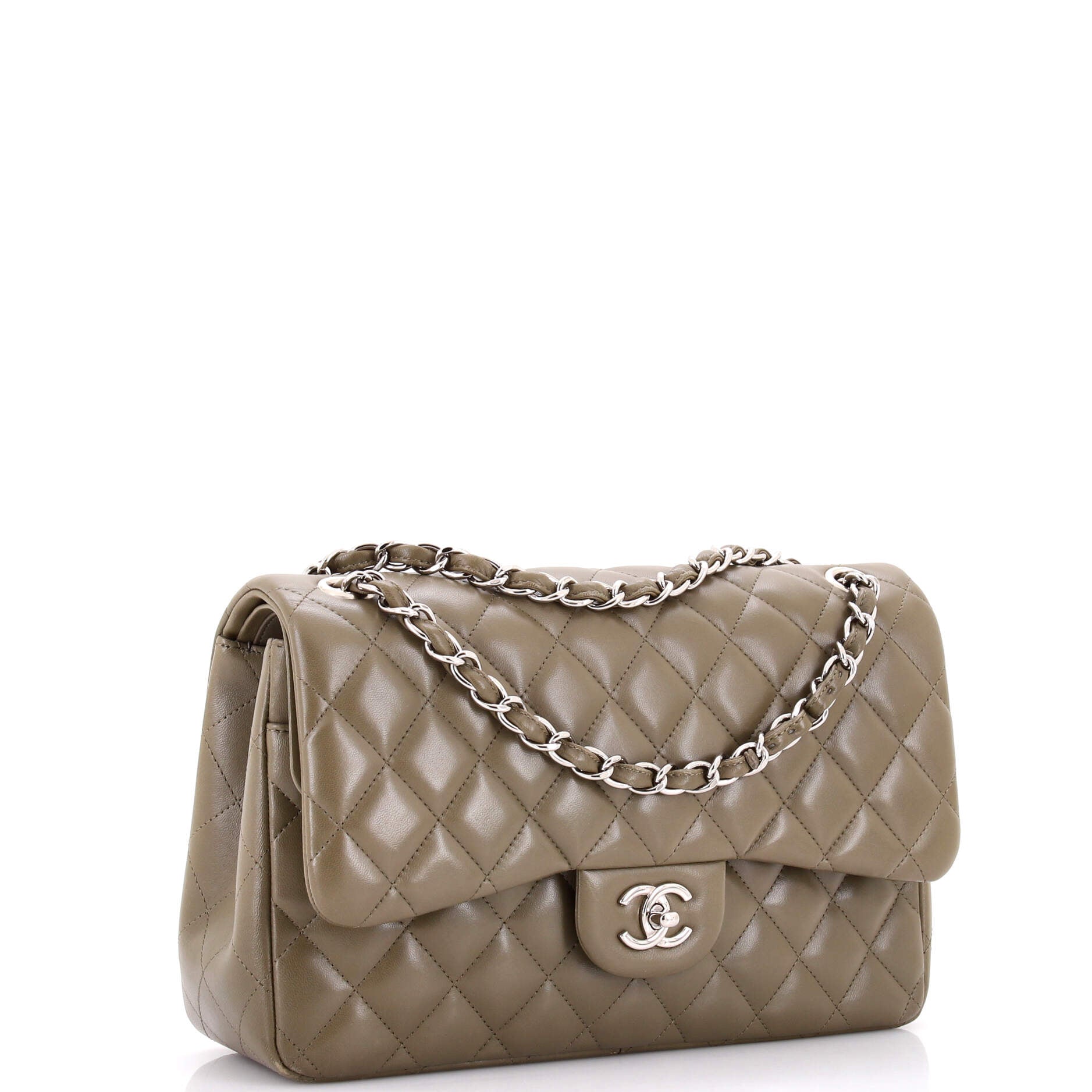 Pre-Loved Chanel Classic Double Flap Bag Quilted Lambskin Jumbo - Image 3