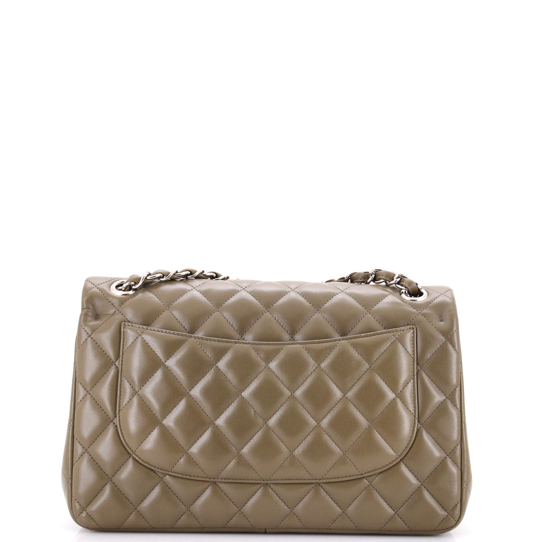 Pre-Loved Chanel Classic Double Flap Bag Quilted Lambskin Jumbo - Image 4
