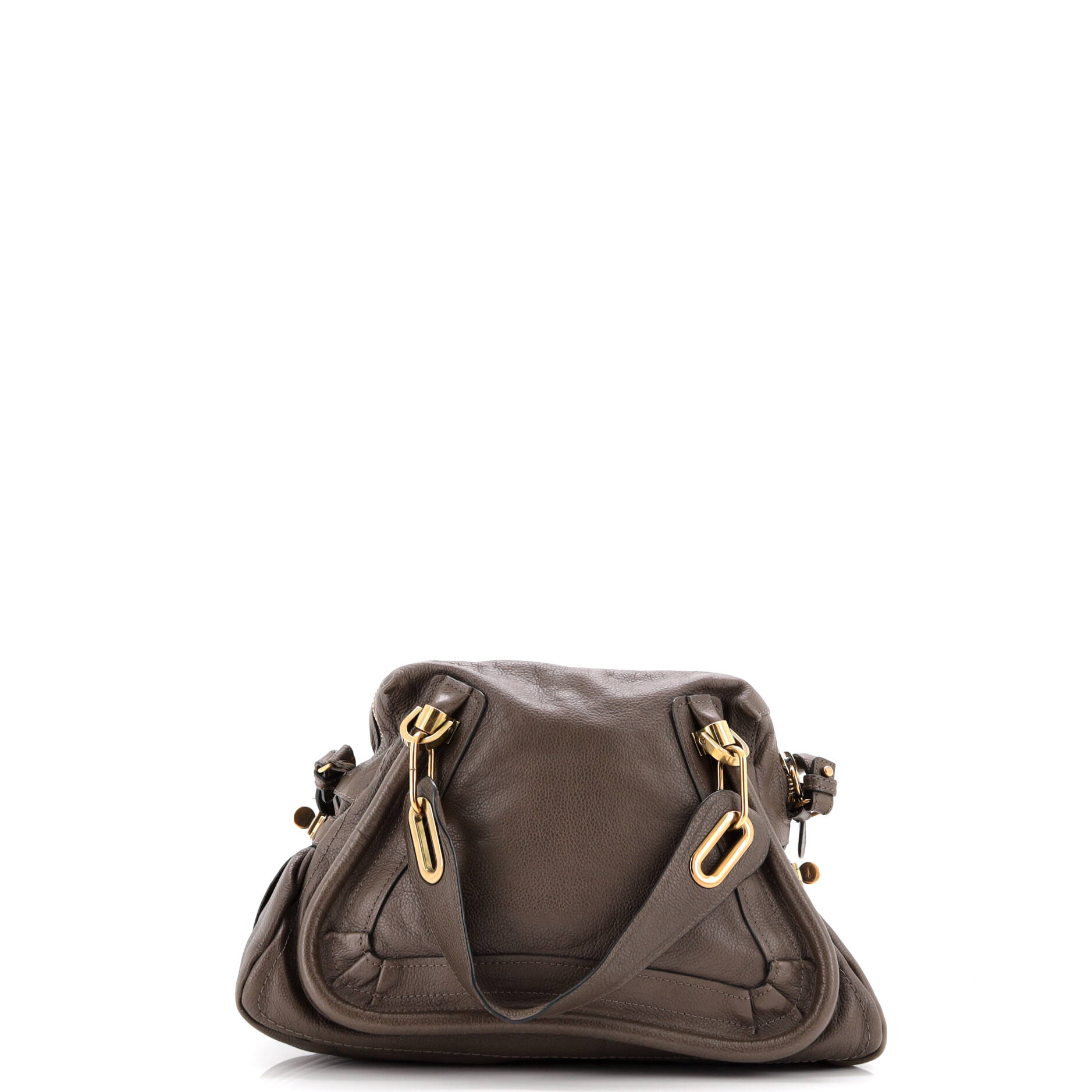 Pre-Loved Chloe Paraty Top Handle Bag Leather Medium - Image 3