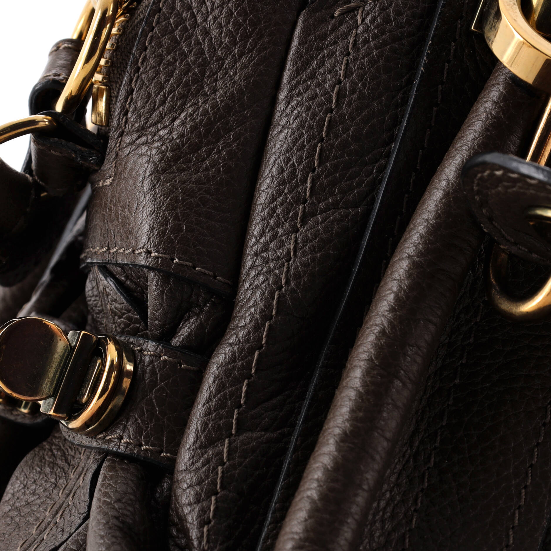 Pre-Loved Chloe Paraty Top Handle Bag Leather Medium - Image 6