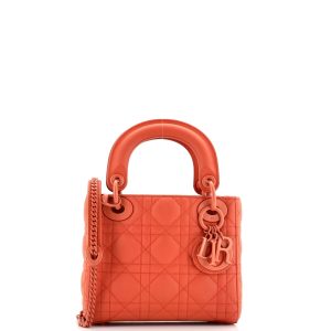 Pre-Loved Christian Dior Ultra Matte Lady Dior Chain Bag Cannage Quilt Calfskin Mini