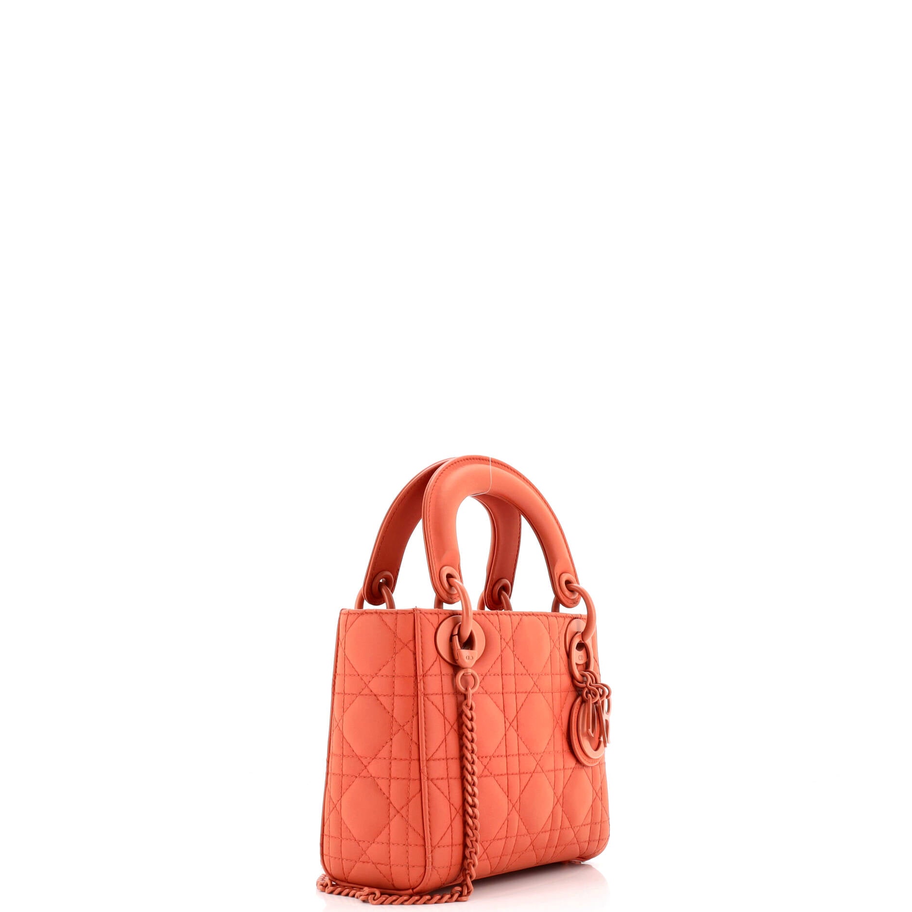 Pre-Loved Christian Dior Ultra Matte Lady Dior Chain Bag Cannage Quilt Calfskin Mini - Image 2