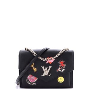 Pre-Loved Louis Vuitton Mylockme Handbag Limited Edition Pin Embellished Leather BB