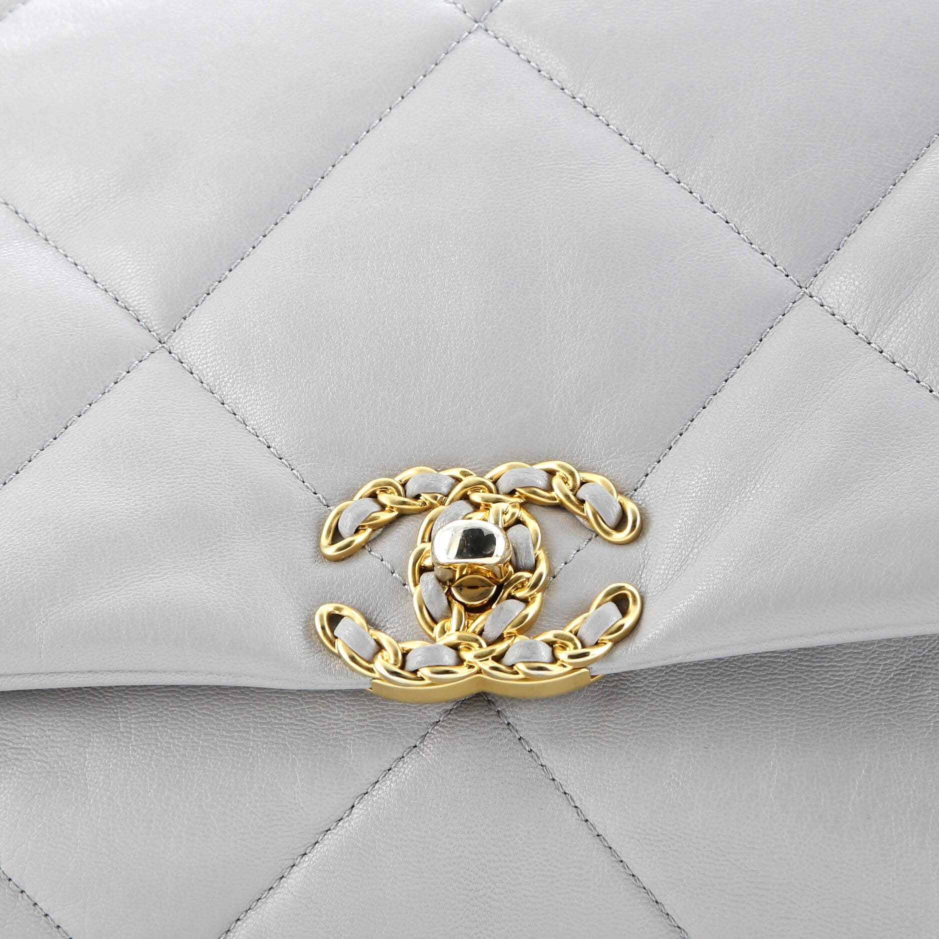 Pre-Loved Chanel 19 Flap Bag Quilted Leather Maxi - Image 8