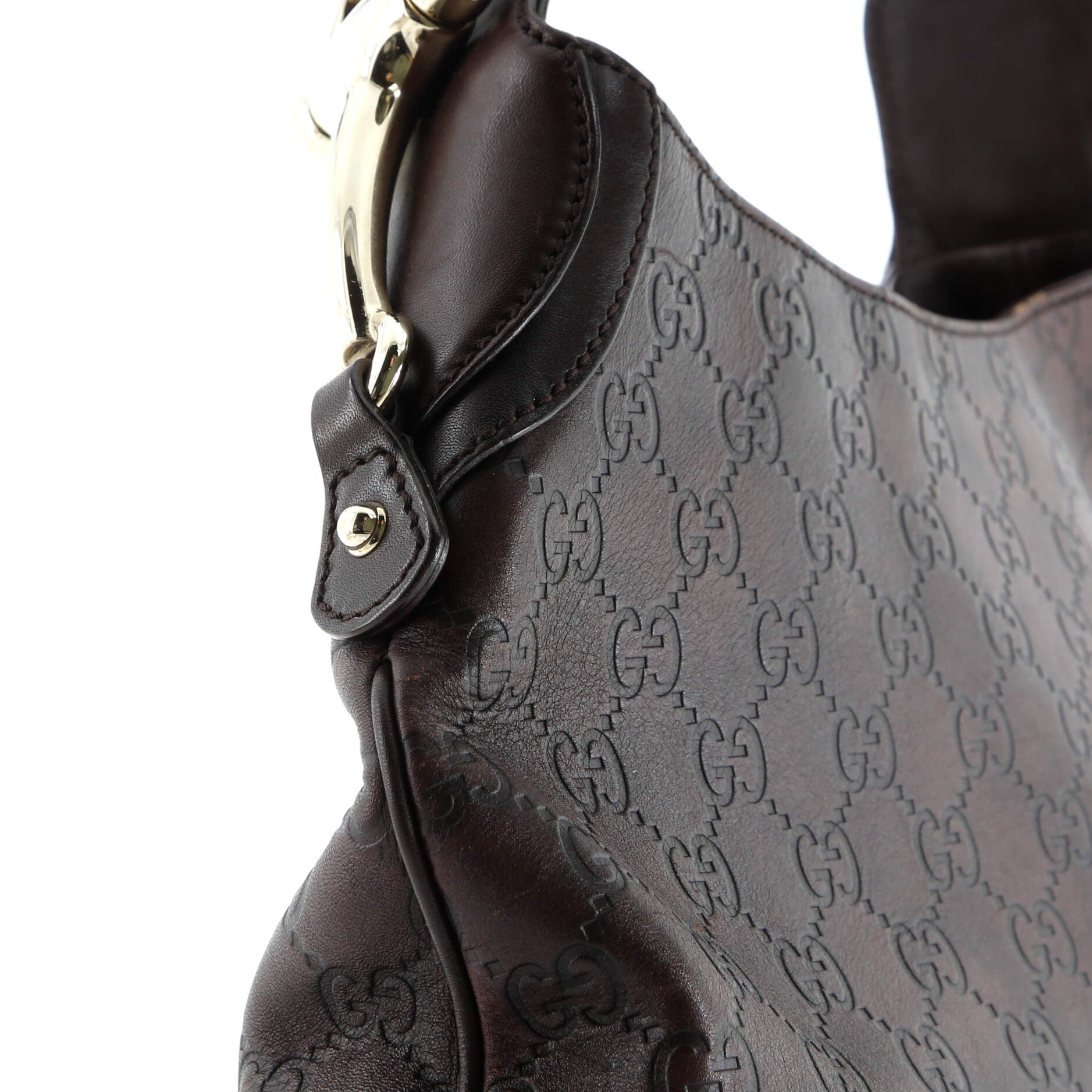 Pre-Loved Gucci Creole Hobo Guccissima Leather Medium - Image 12