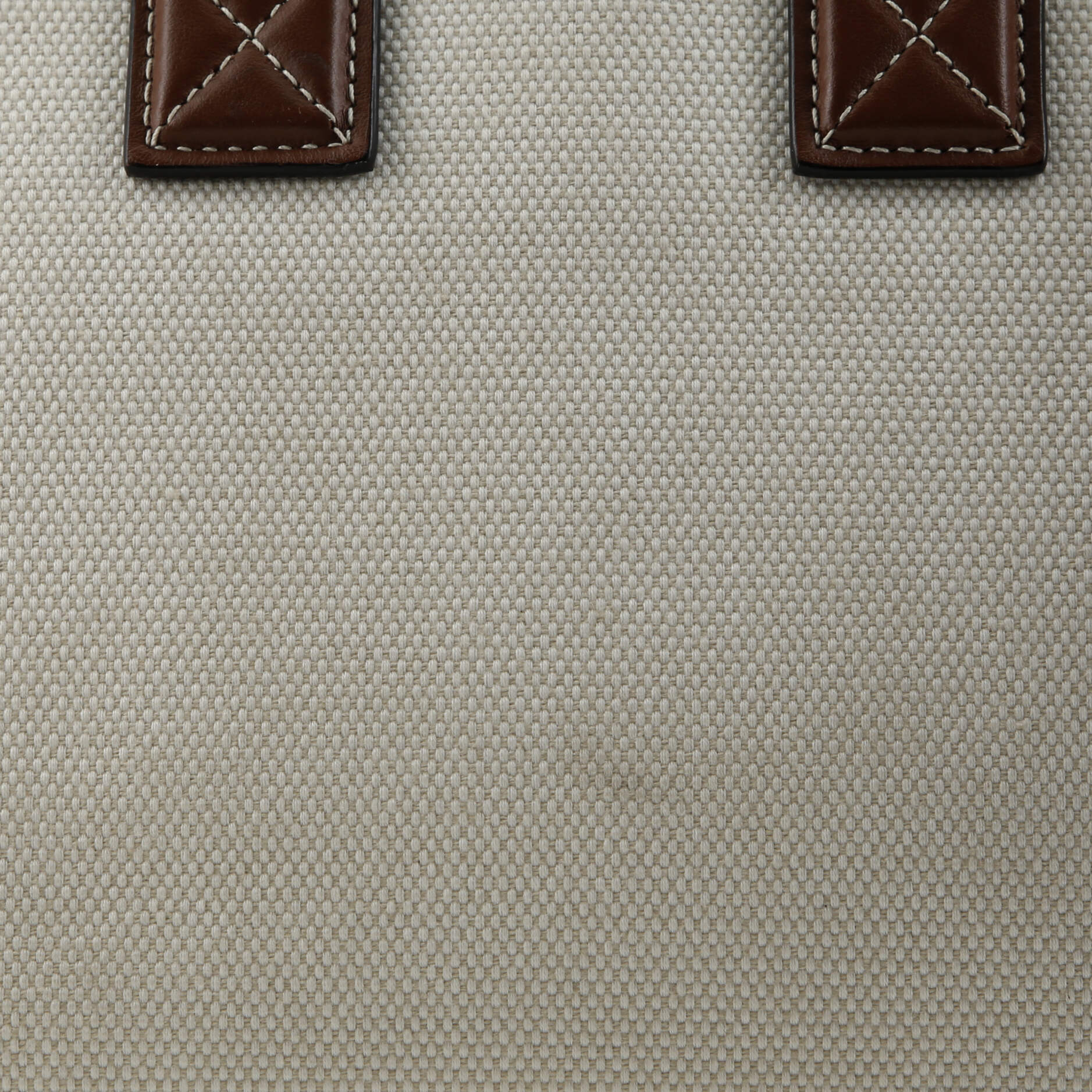 Pre-Loved Burberry Freya Shopping Tote Canvas with Leather Mini - Image 7