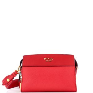 Pre-Loved Prada Esplanade Crossbody Bag Saffiano with City Calf Small