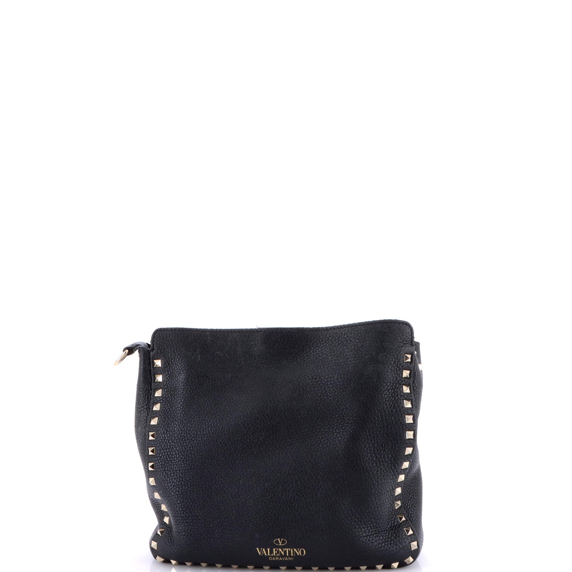 Pre-Loved Valentino Rockstud Flip Lock Messenger Bag Leather Small - Image 3