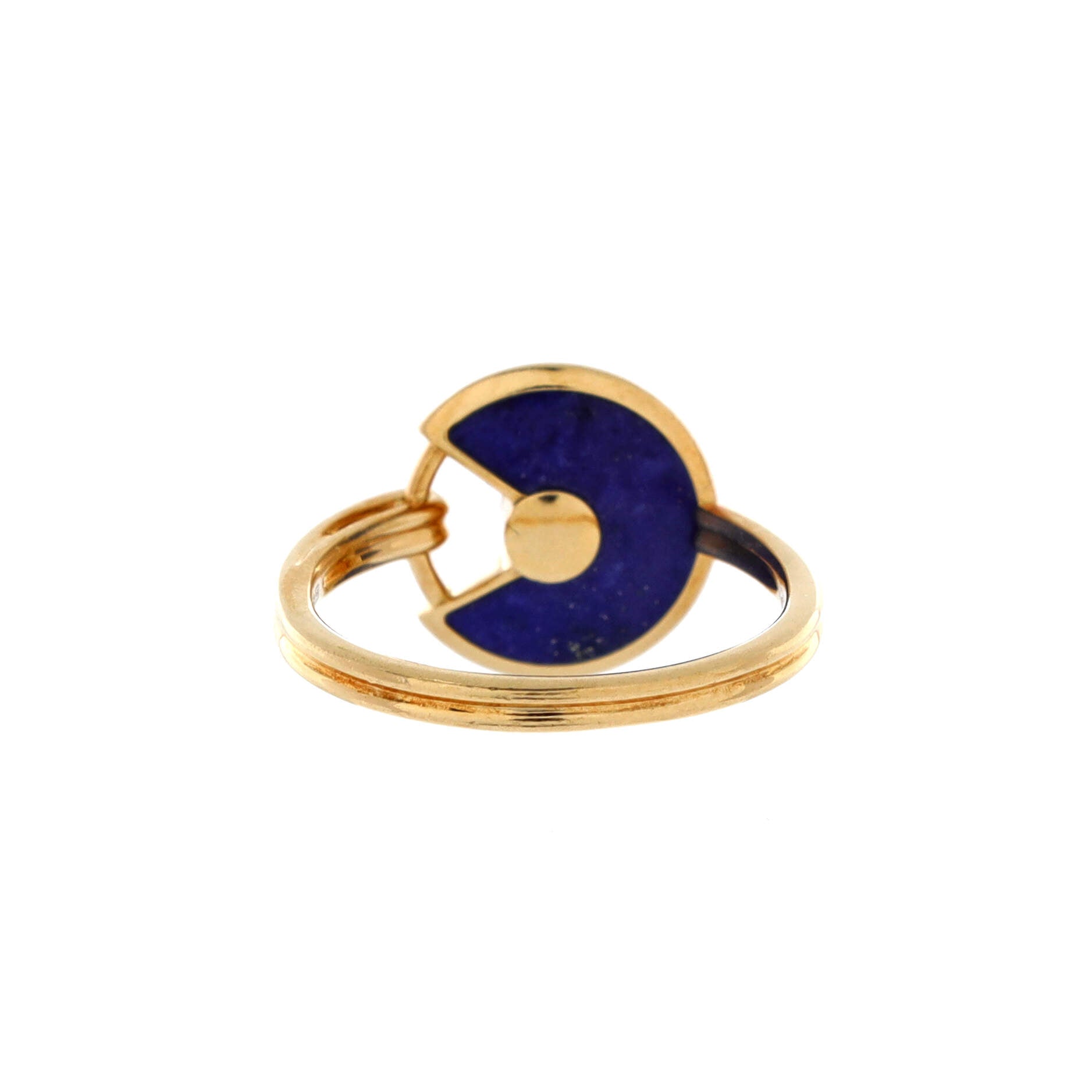 Pre-Loved Cartier Amulette De Cartier Ring 18K Yellow Gold with Diamond and Lapis Lazuli - Image 3
