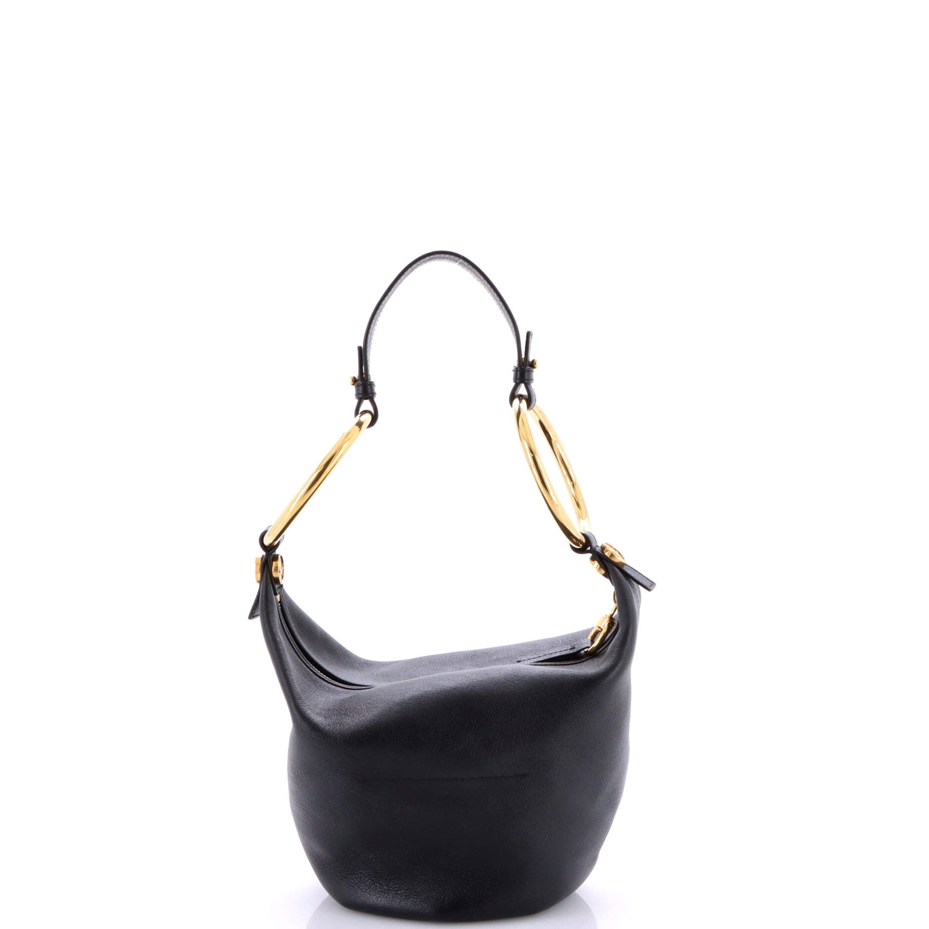 Pre-Loved Chloe Bracelet Zip Shoulder Bag Leather Small - Image 3