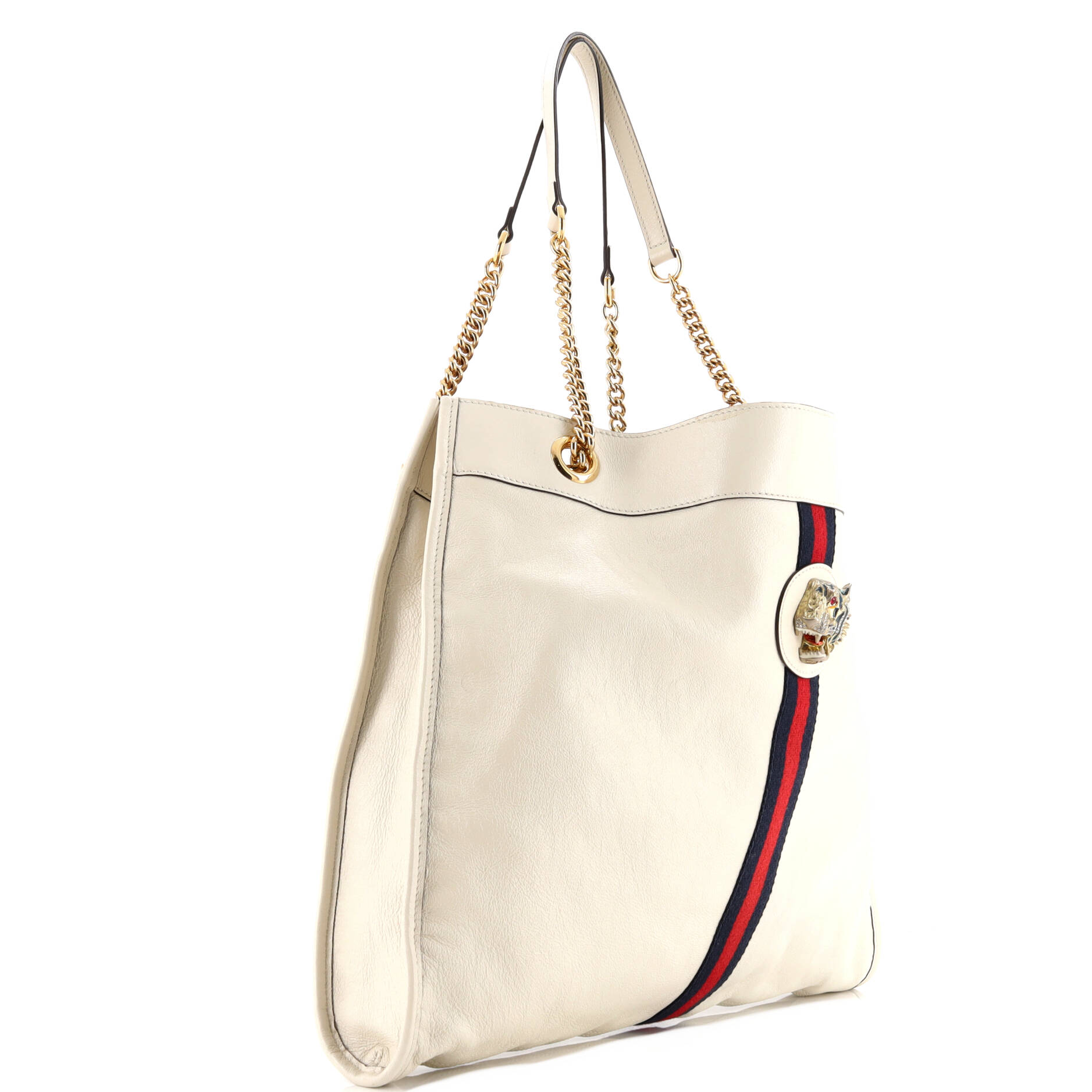 Pre-Loved Gucci Rajah Chain Tote Leather Large - Image 3