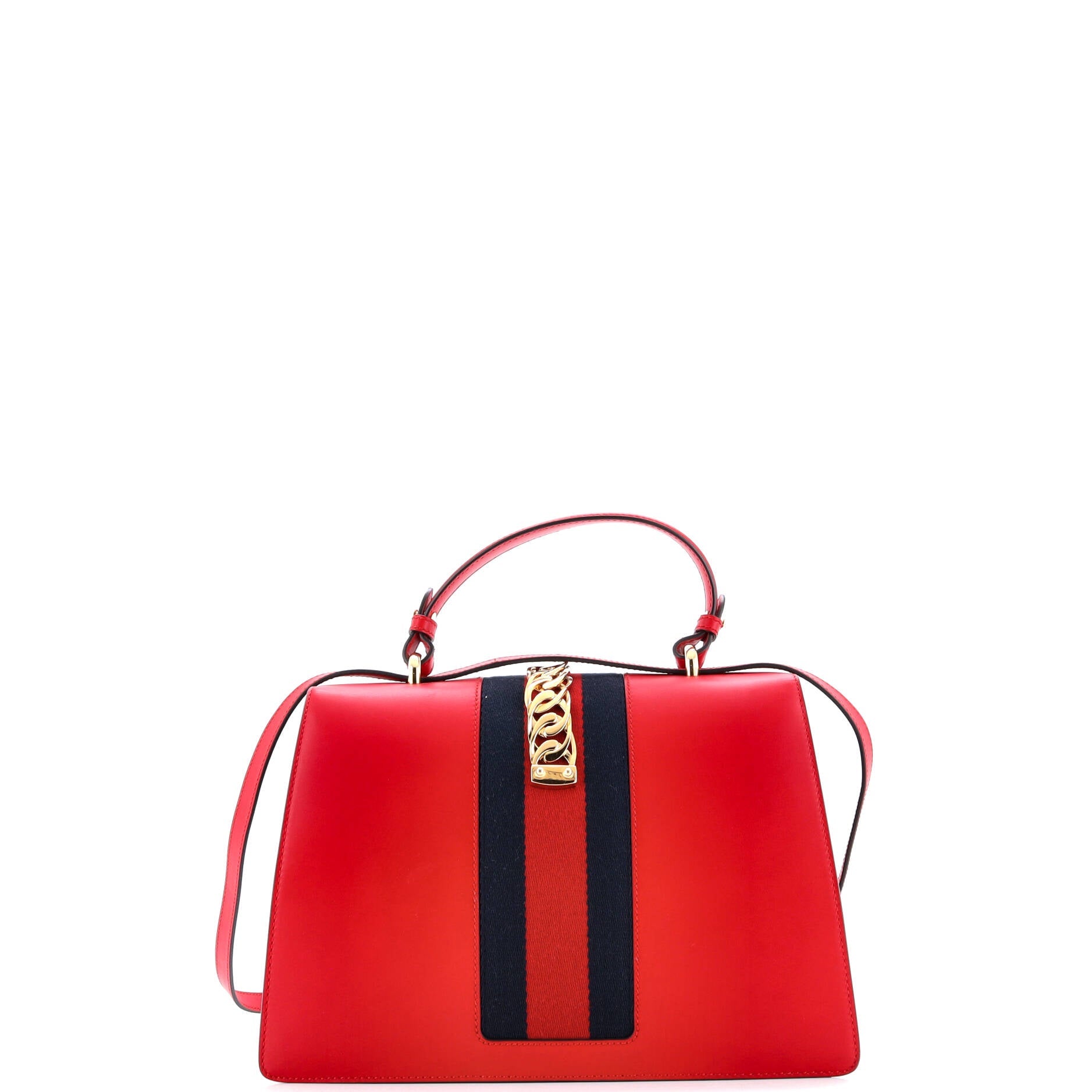 Pre-Loved Gucci Sylvie Top Handle Bag Leather Medium - Image 3