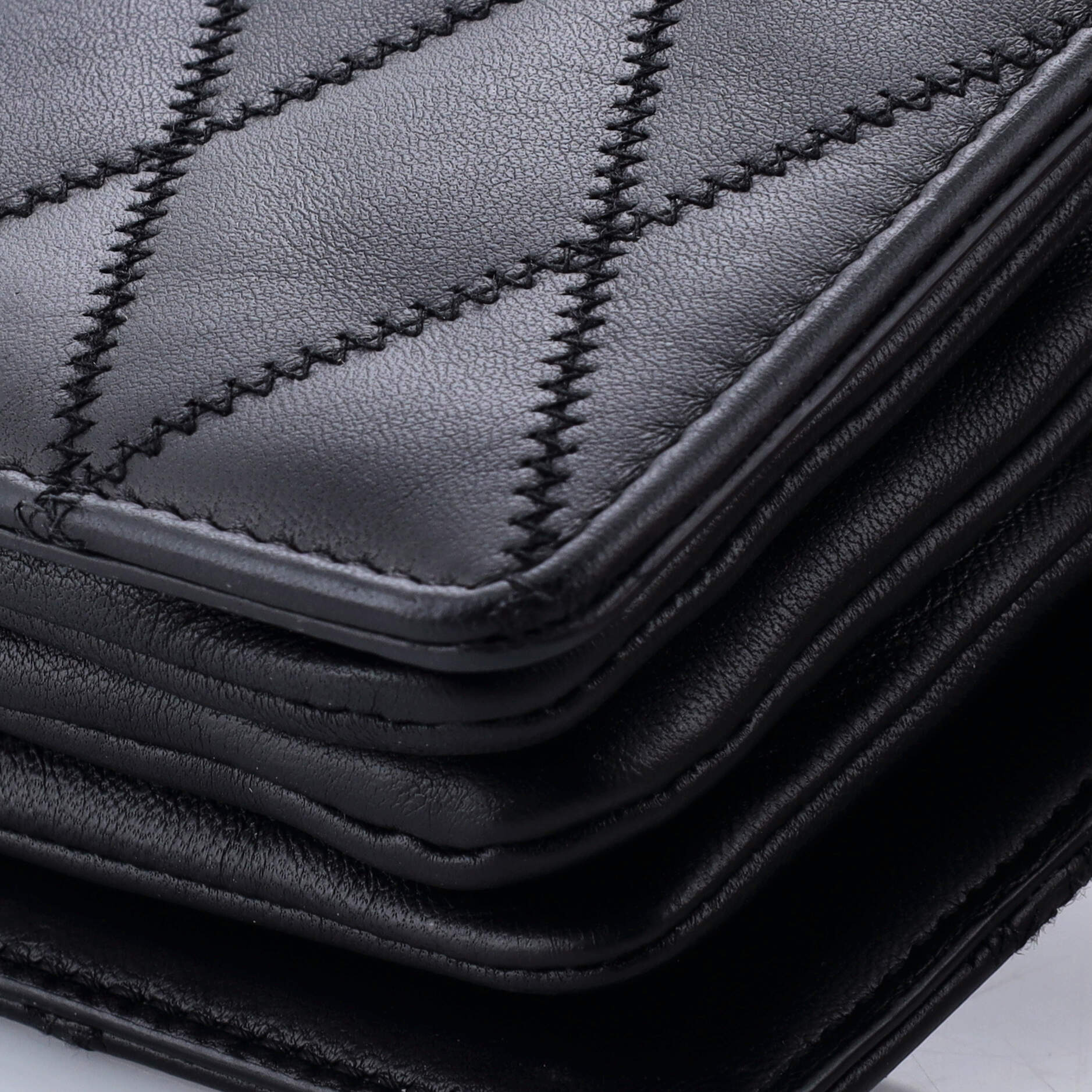 Pre-Loved Saint Laurent Angie Chain Shoulder Bag Quilted Leather Small - Image 6