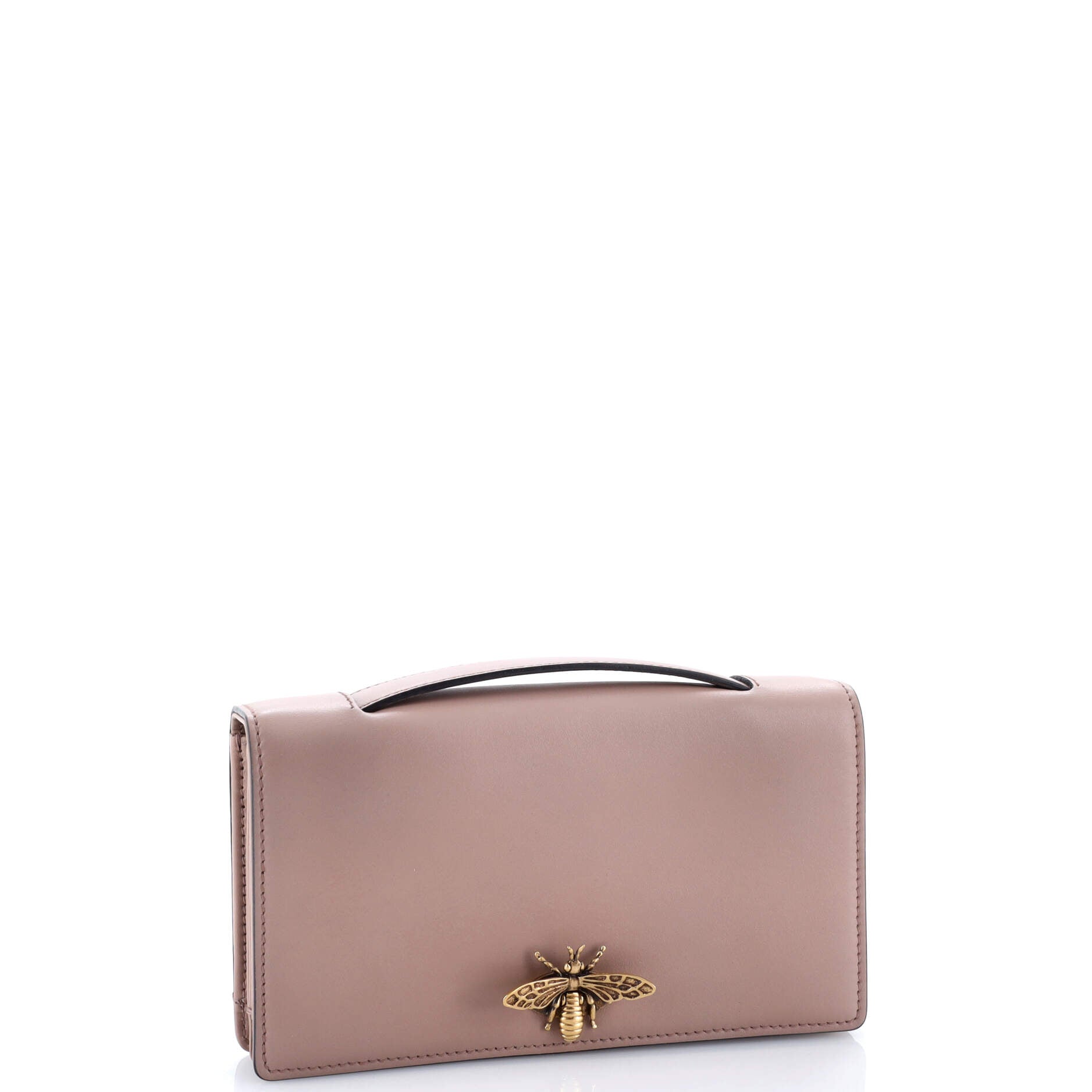 Pre-Loved Christian Dior Bee Clutch Leather - Image 2