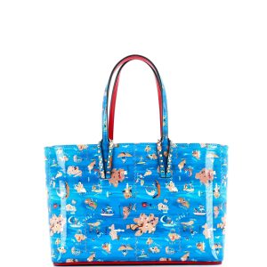 Pre-Loved Christian Louboutin Cabata East West Tote Printed Patent Small