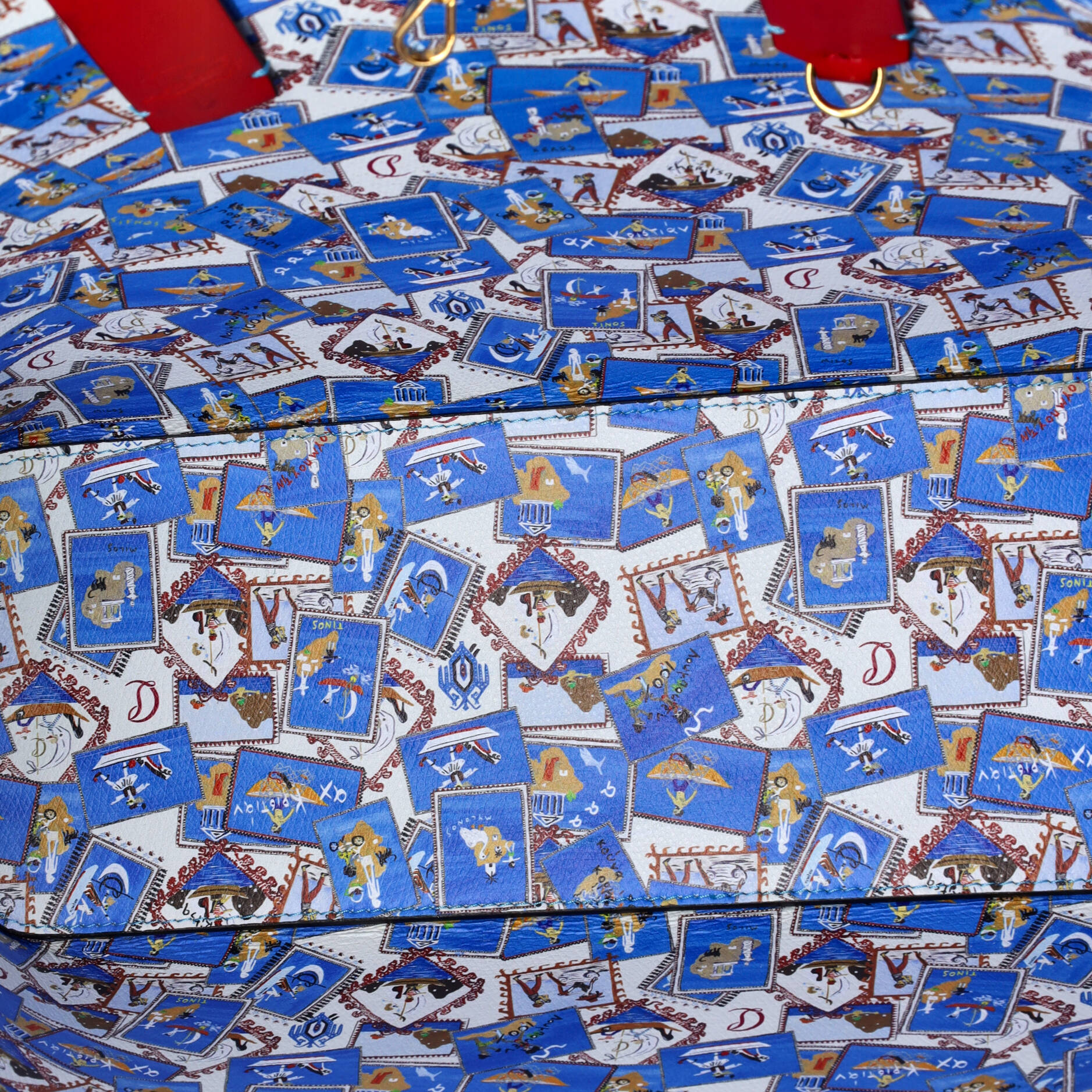 Pre-Loved Christian Louboutin Cabata East West Tote Printed Patent Small - Image 6