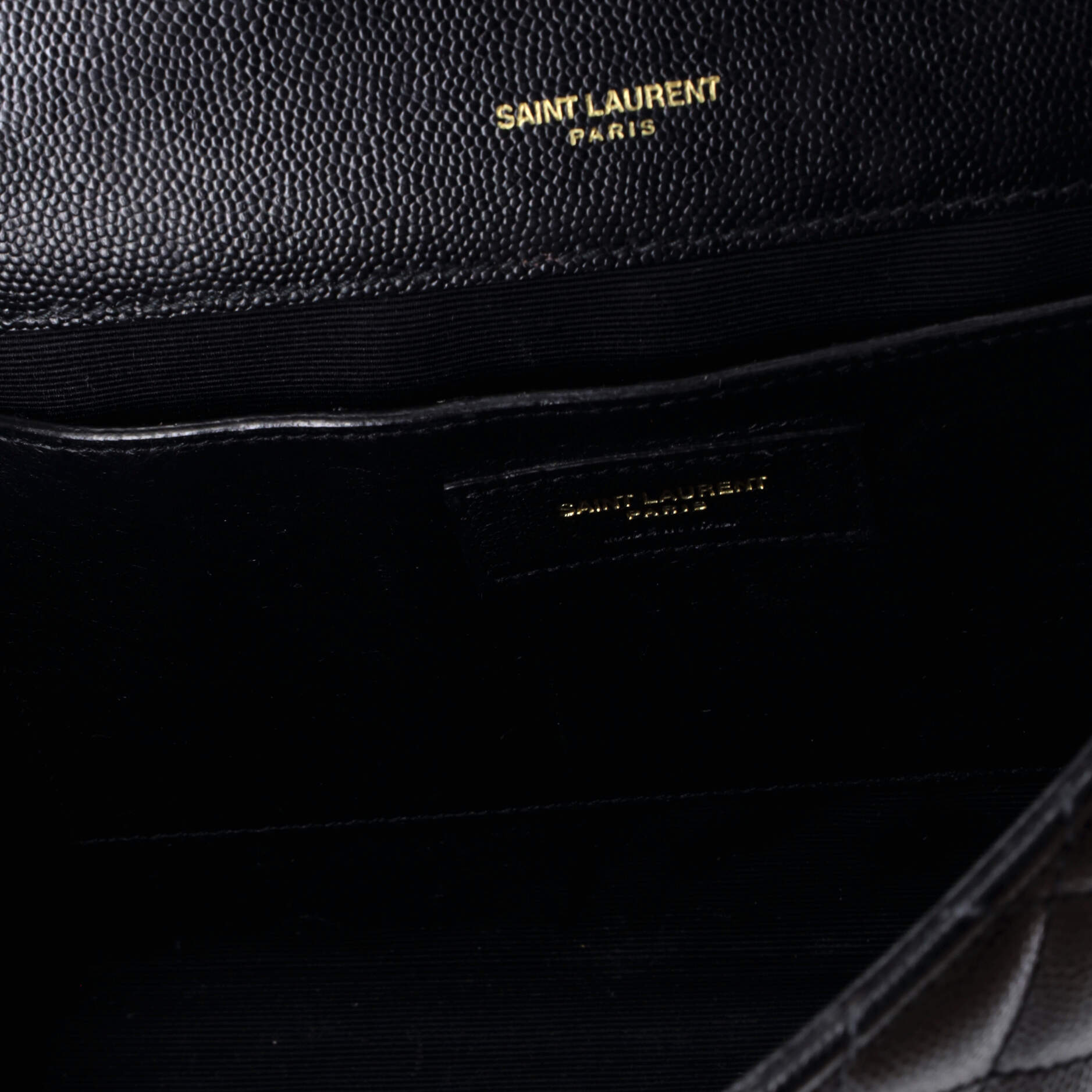Pre-Loved Saint Laurent Classic Monogram Envelope Satchel Mixed Matelasse Leather Medium - Image 5