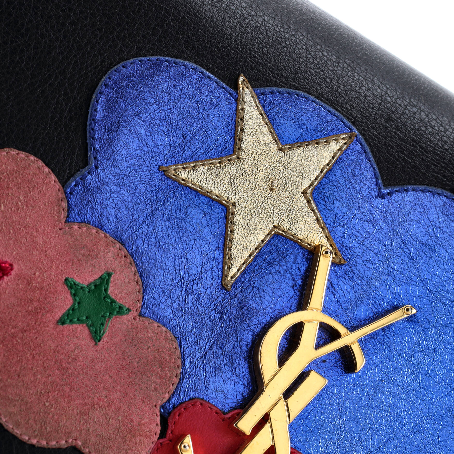 Pre-Loved Saint Laurent Classic Monogram Crossbody Bag Patchwork Leather Medium - Image 6