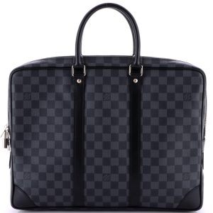 Pre-Loved Louis Vuitton Porte-Documents Voyage Briefcase Damier Graphite