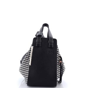Pre-Loved Loewe Hammock Bag Leather and Tweed Small
