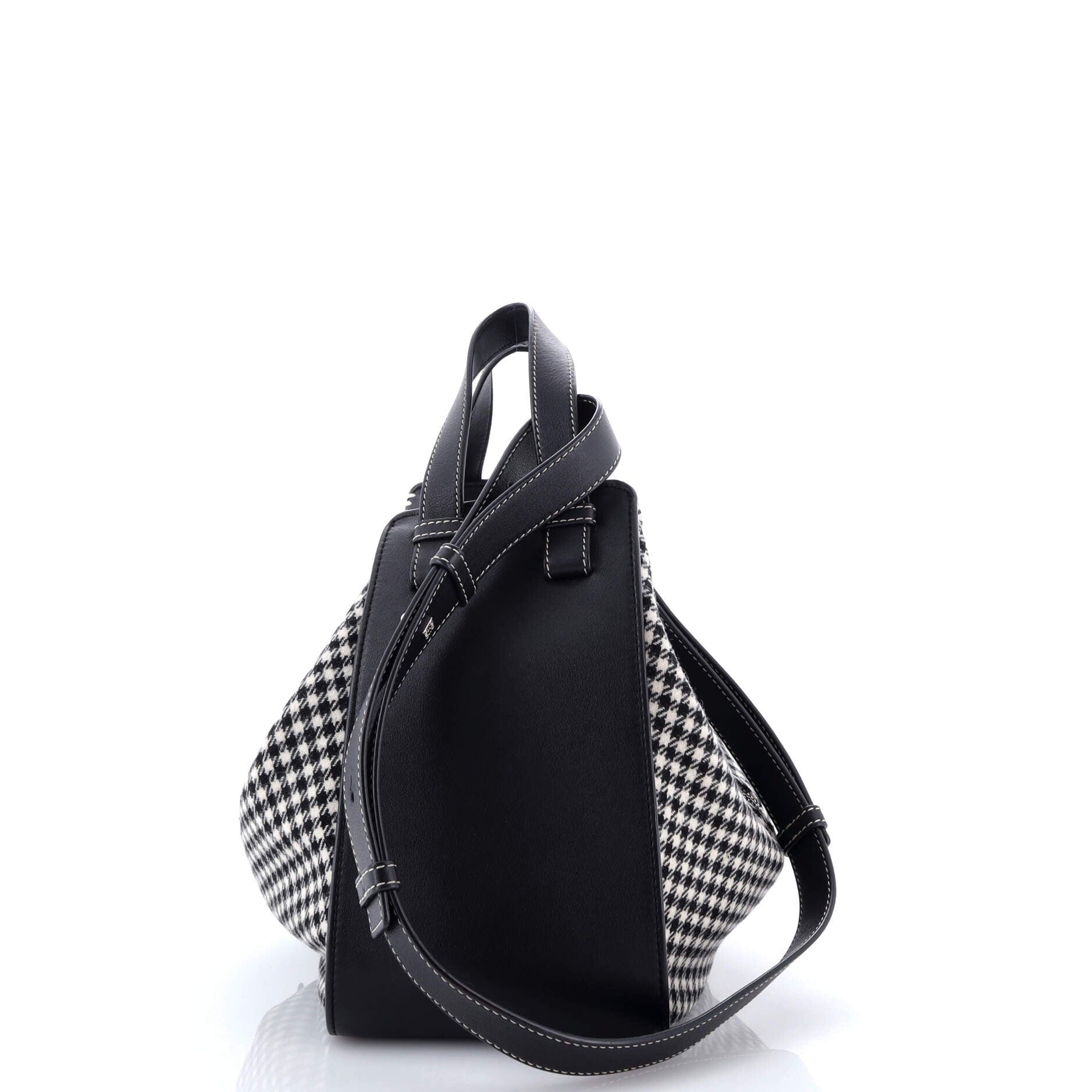 Pre-Loved Loewe Hammock Bag Leather and Tweed Small - Image 3