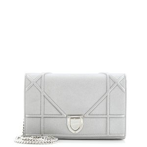 Pre-Loved Christian Dior Diorama Wallet on Chain Leather